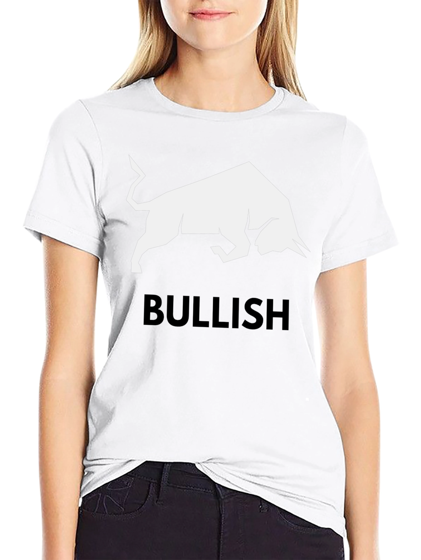 Bullish Graphic Tee - Black Cotton T-Shirt