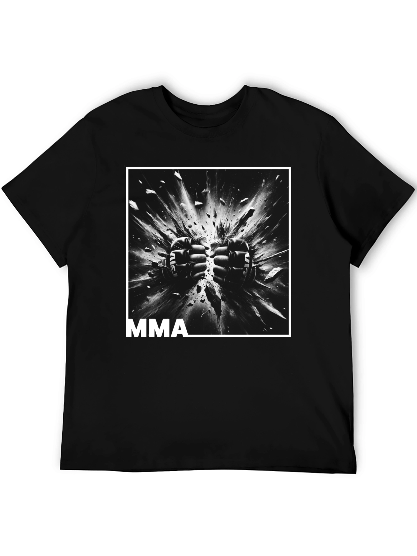 MMA Fighting Graphic Tee - Black