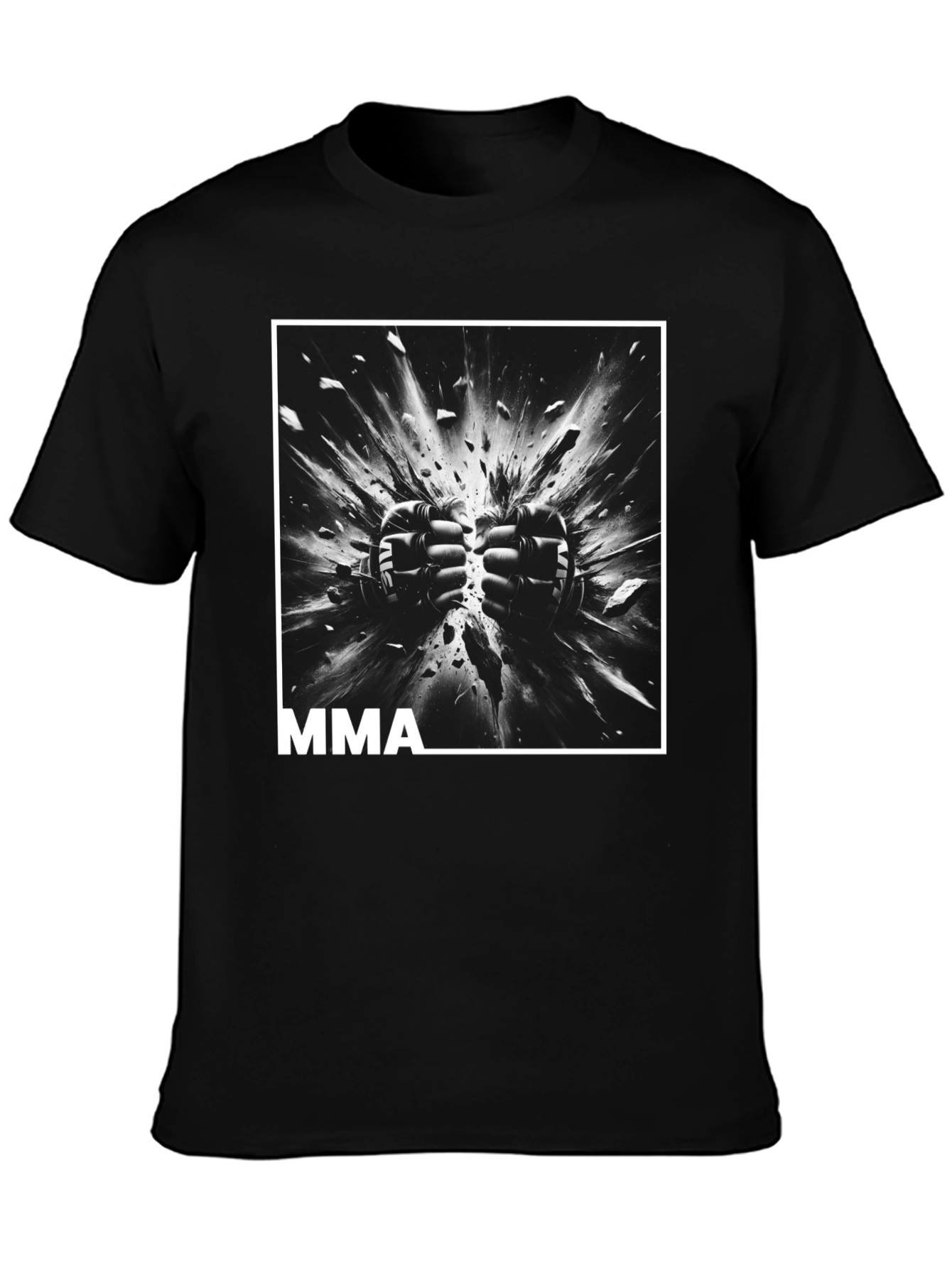 MMA Fighting Graphic Tee - Black