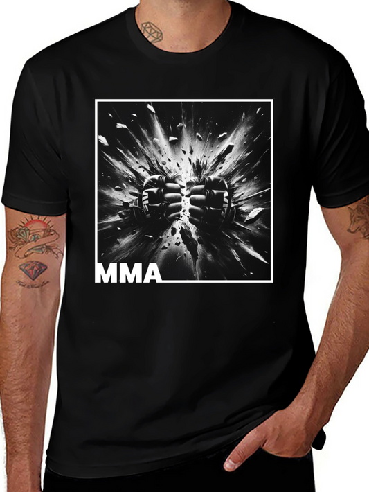 MMA Fighting Graphic Tee - Black