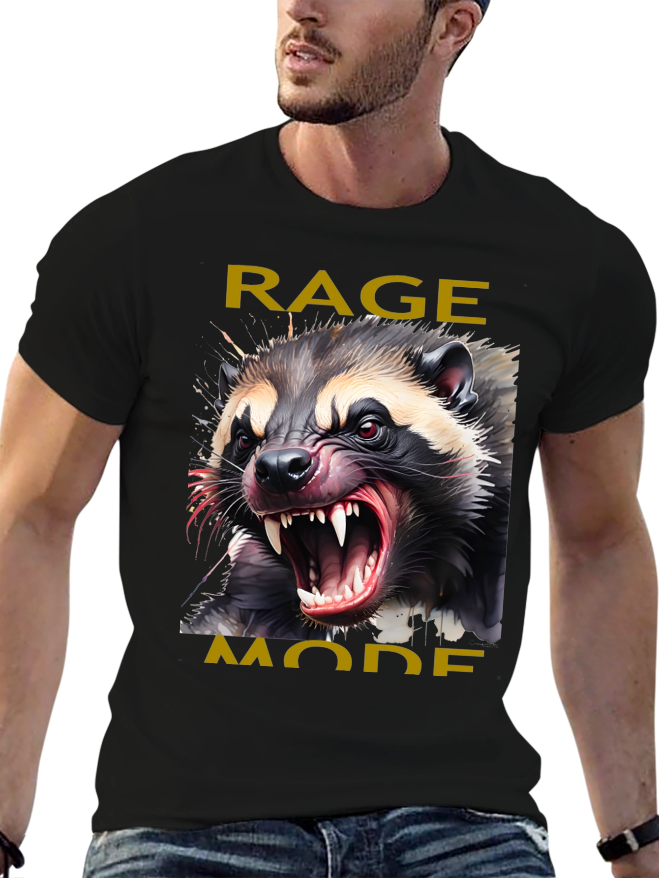 Rage Mode Badger Graphic T-Shirt