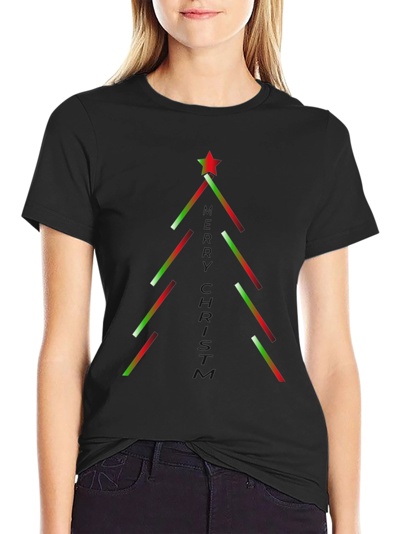 Festive Christmas Tree Graphic Tee