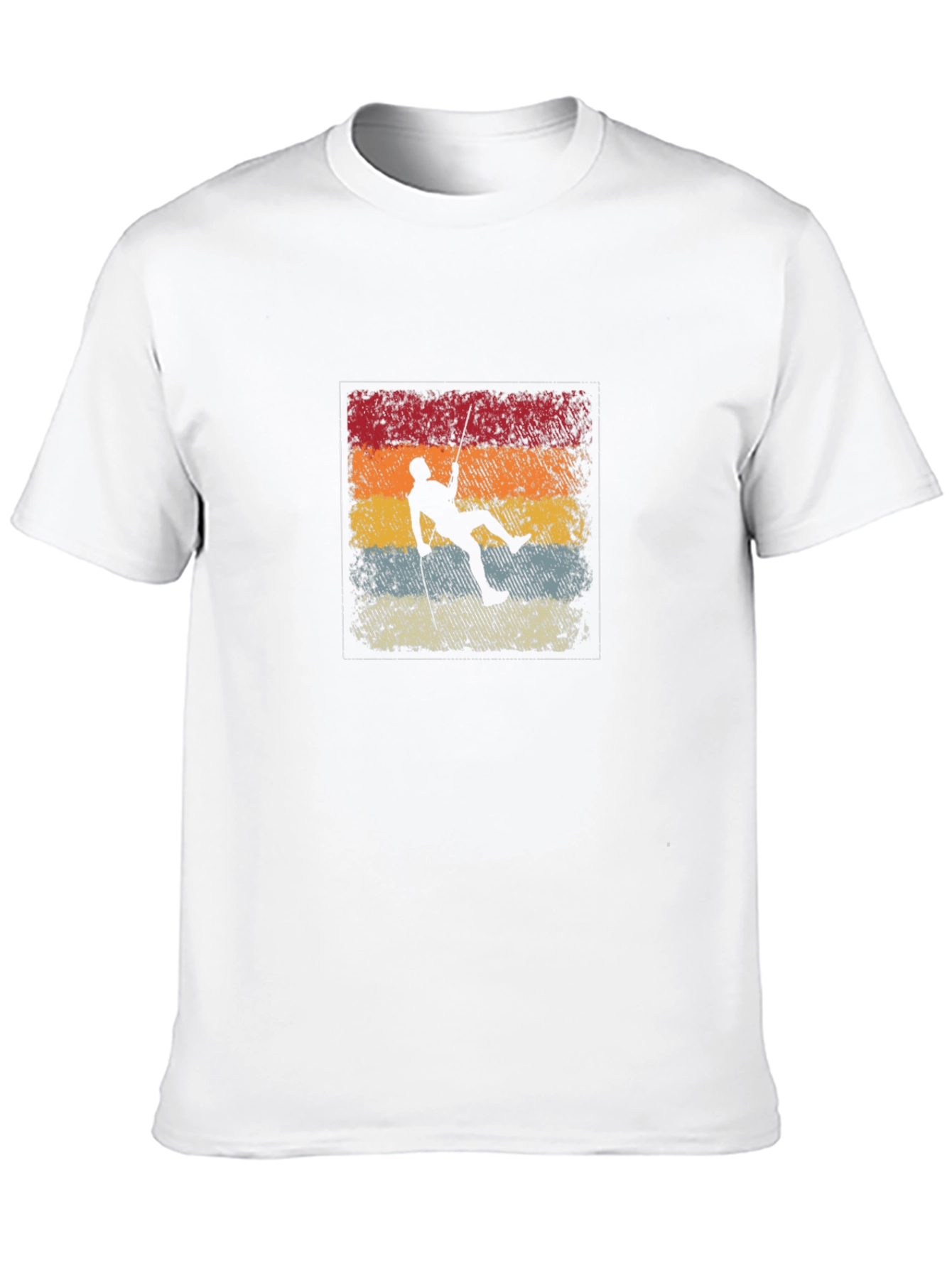 Retro Climber Graphic Tee - Black Cotton T-Shirt