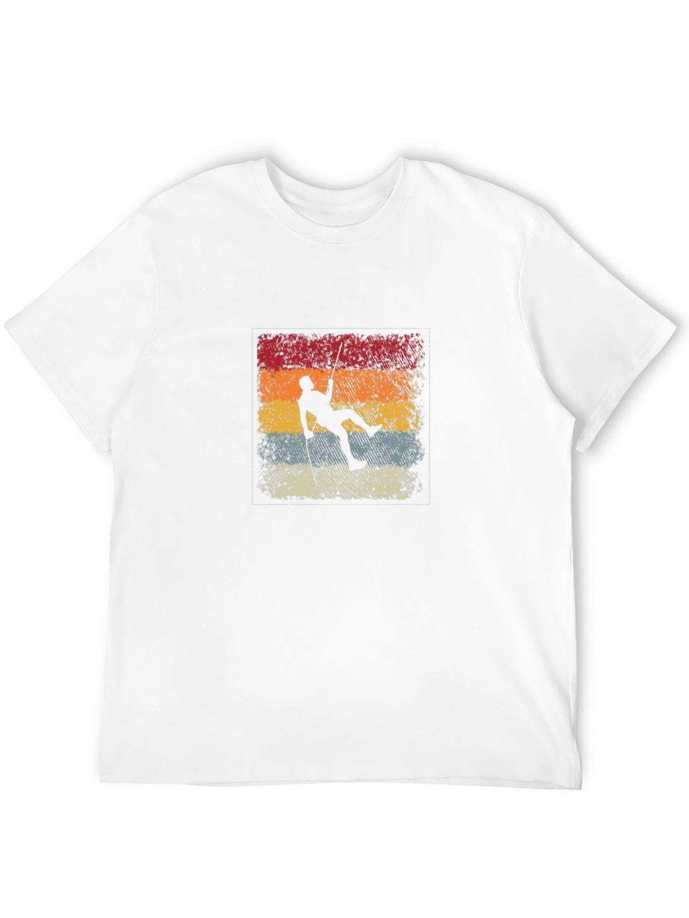 Retro Climber Graphic Tee - Black Cotton T-Shirt