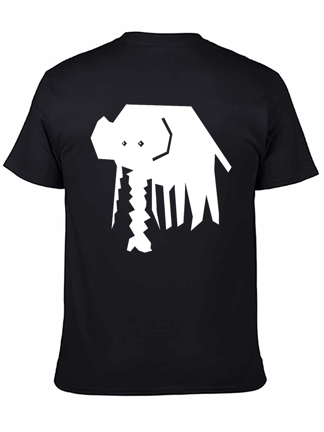 Abstract Elephant Graphic Tee - Black Cotton