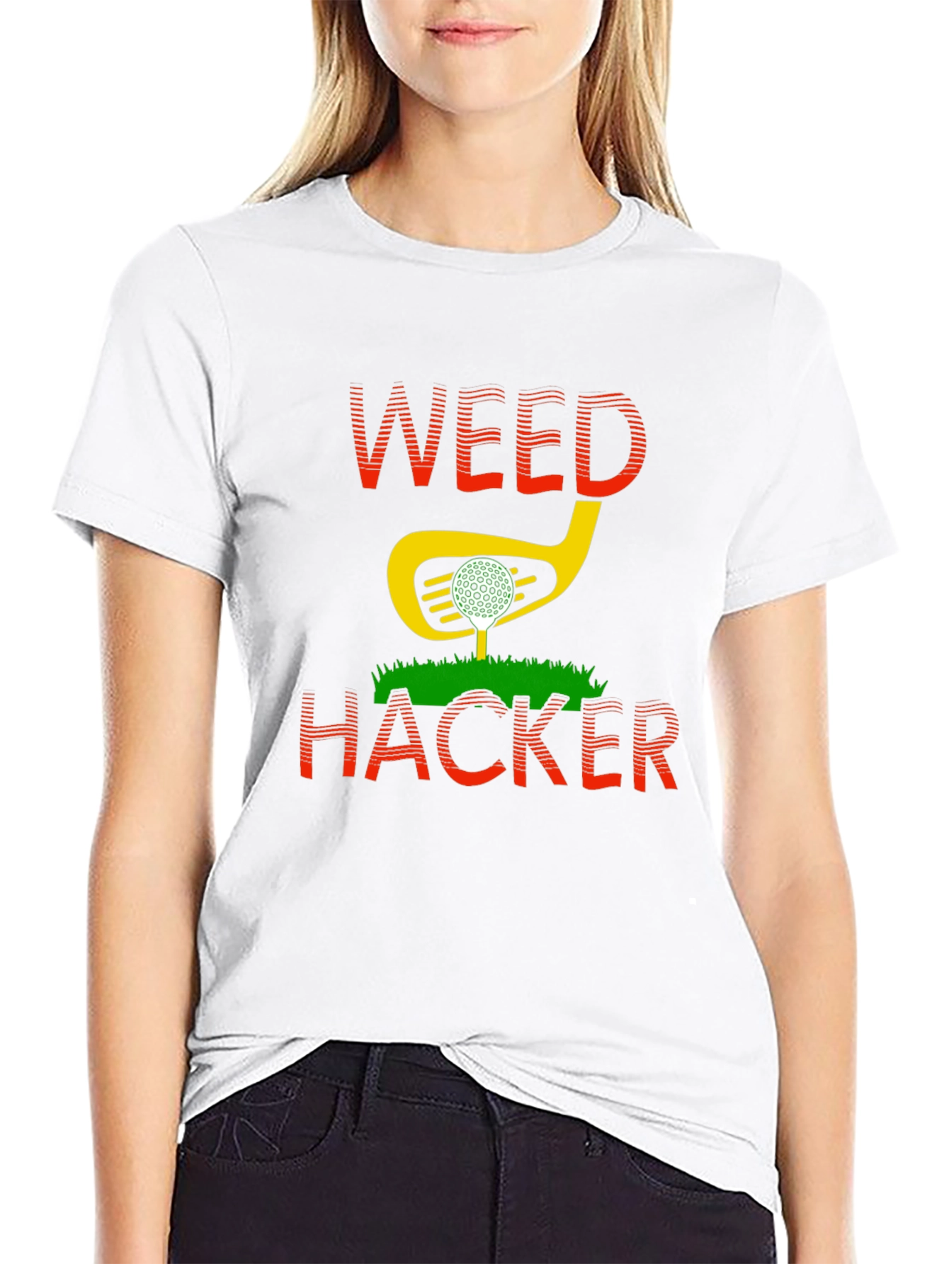 Weed Hacker Funny Golf T-Shirt
