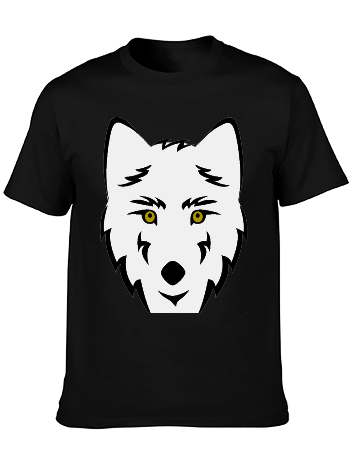 Wolf Graphic Black T-Shirt for Men