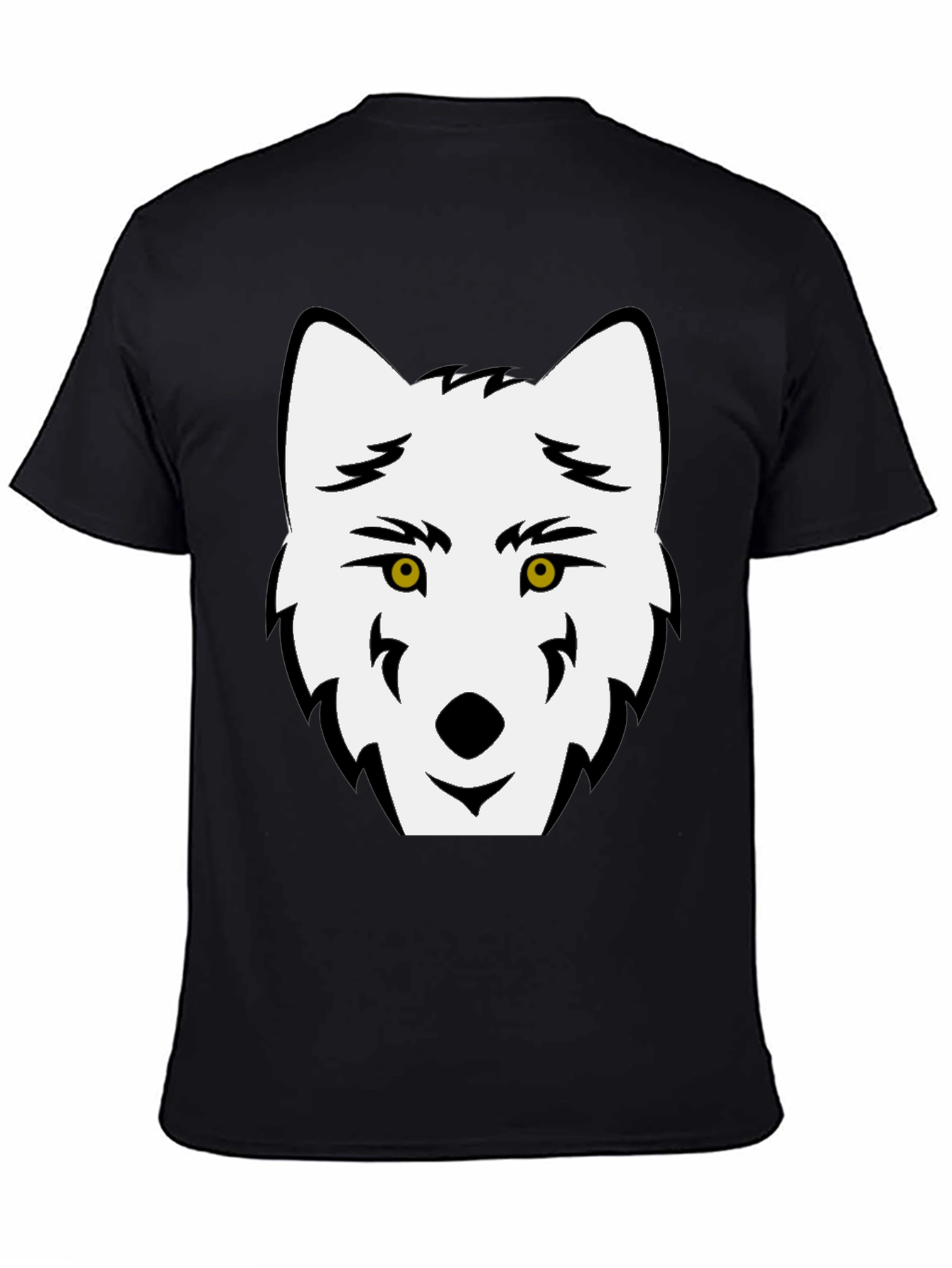 Wolf Graphic Black T-Shirt for Men