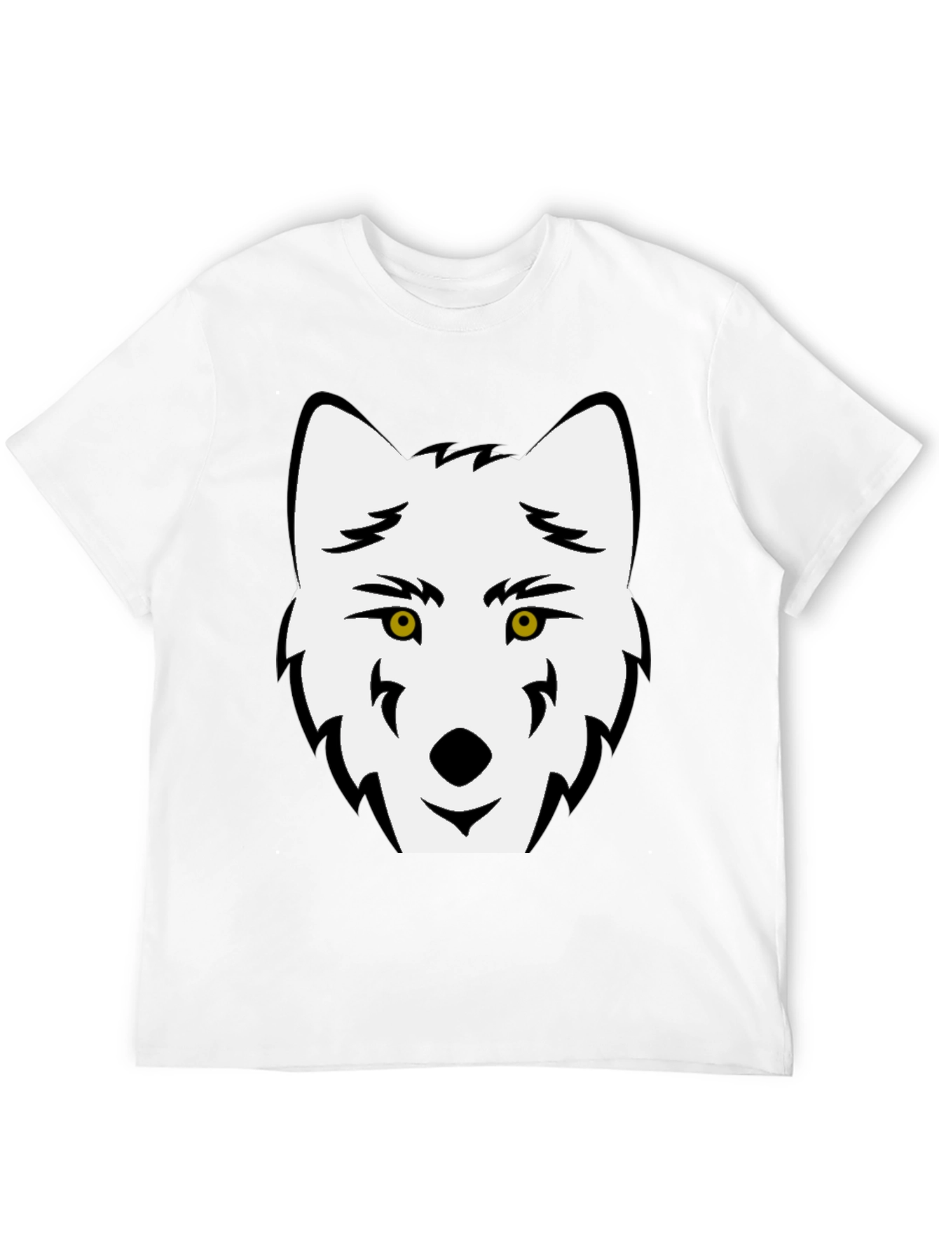 Wolf Graphic Black T-Shirt for Men