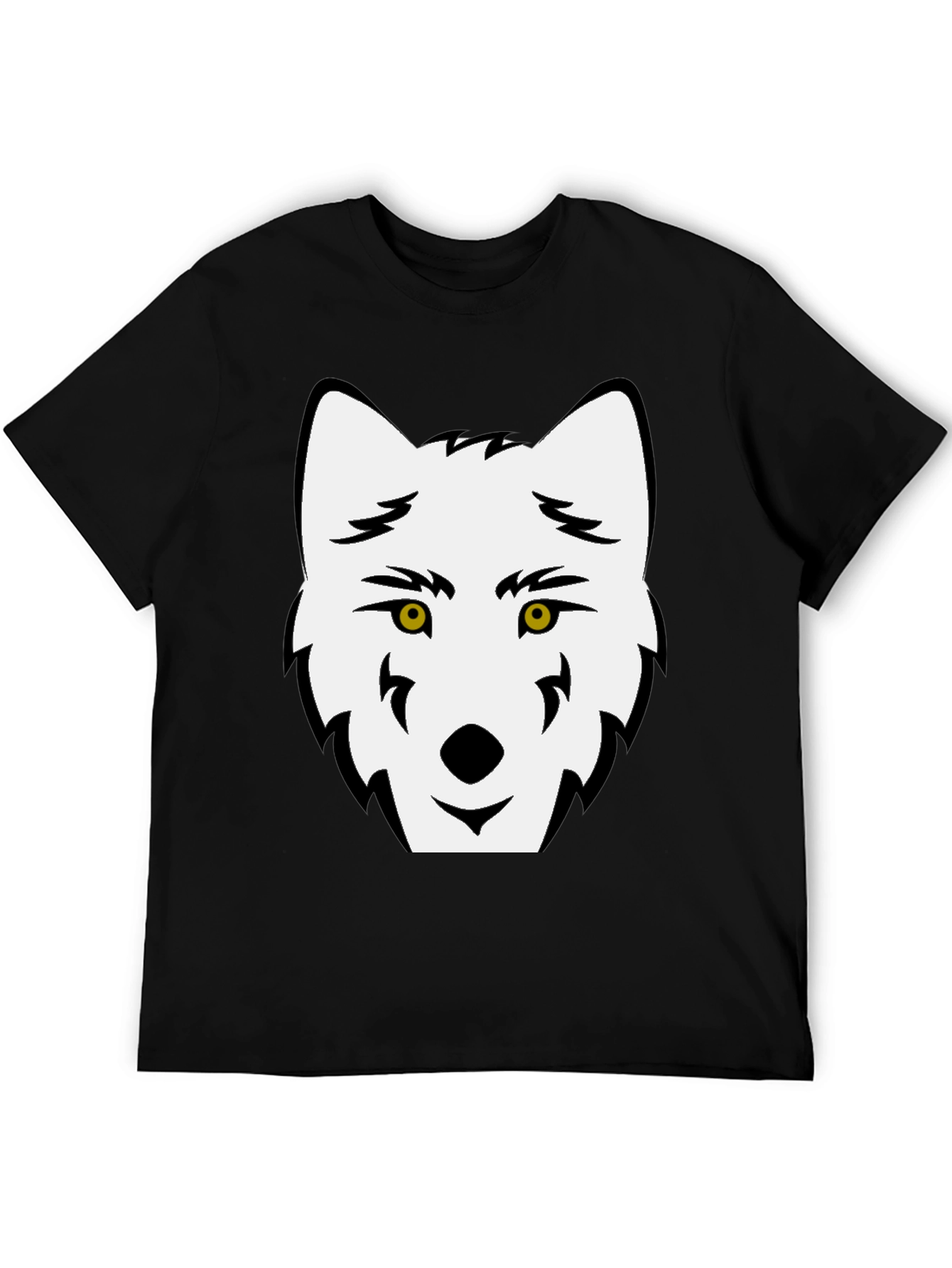 Wolf Graphic Black T-Shirt for Men