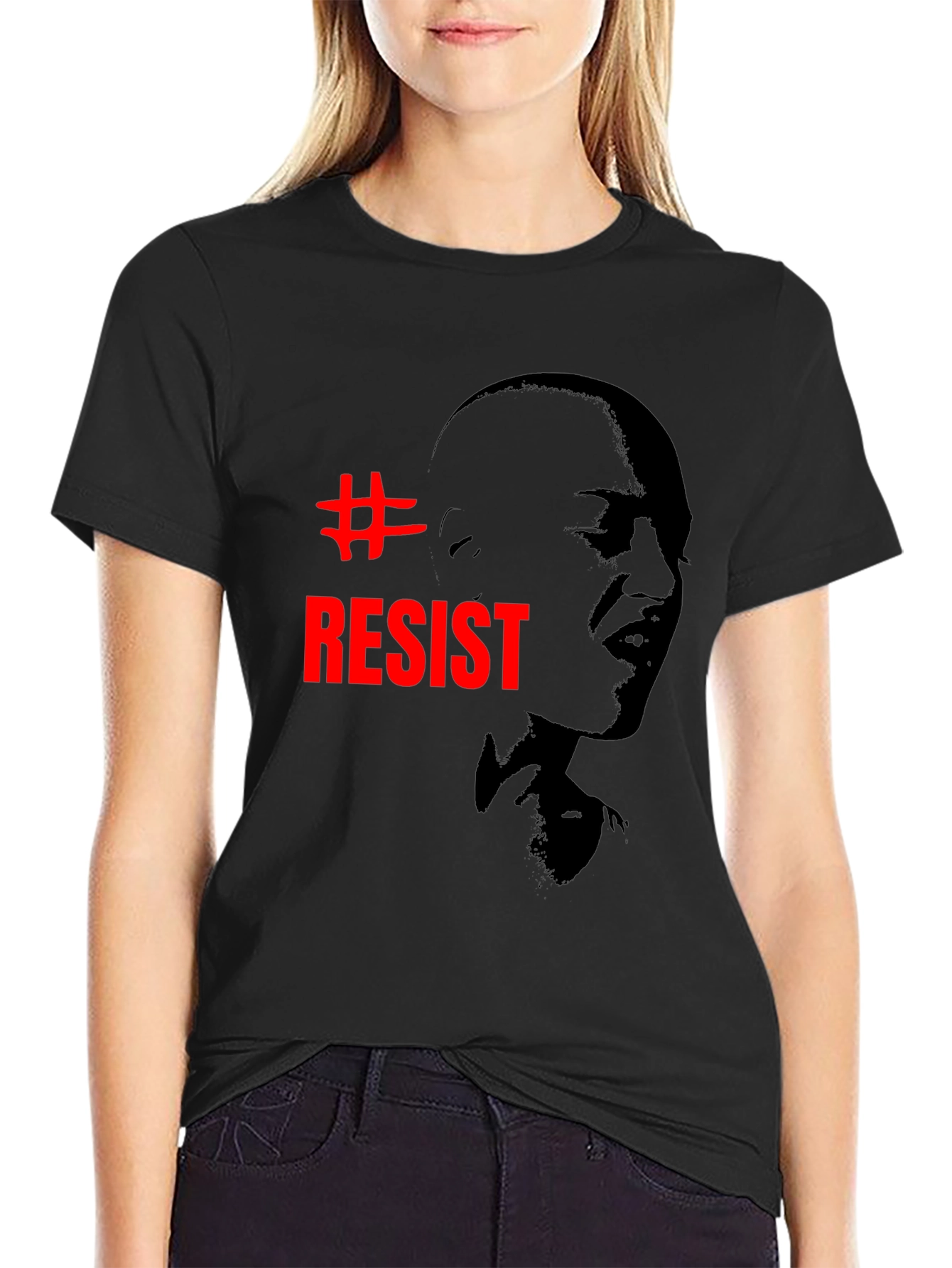 #Resist Graphic Print Black Unisex T-Shirt