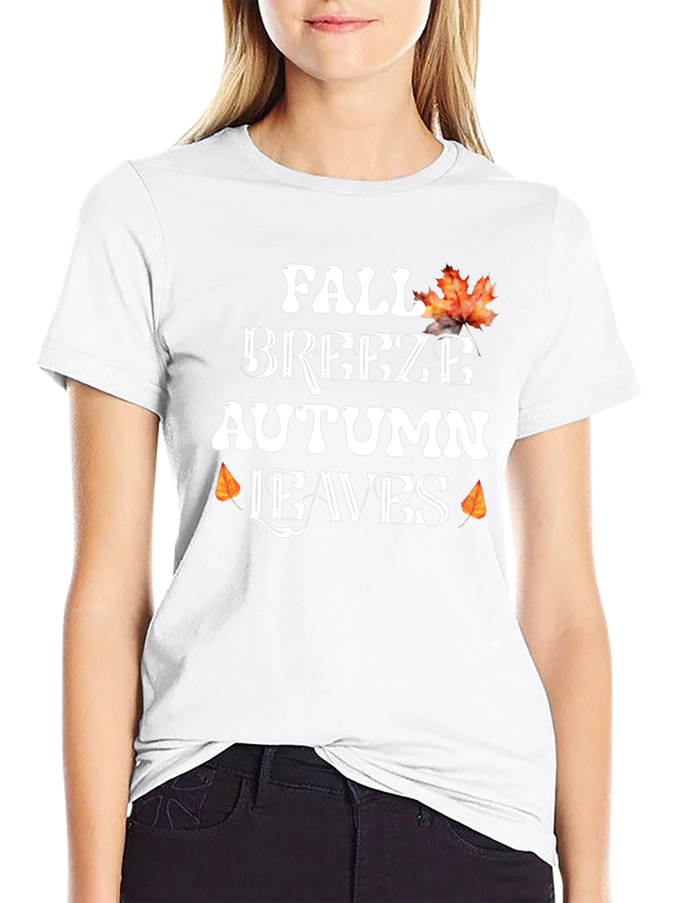 Fall Breeze Autumn Leaves Graphic Tee