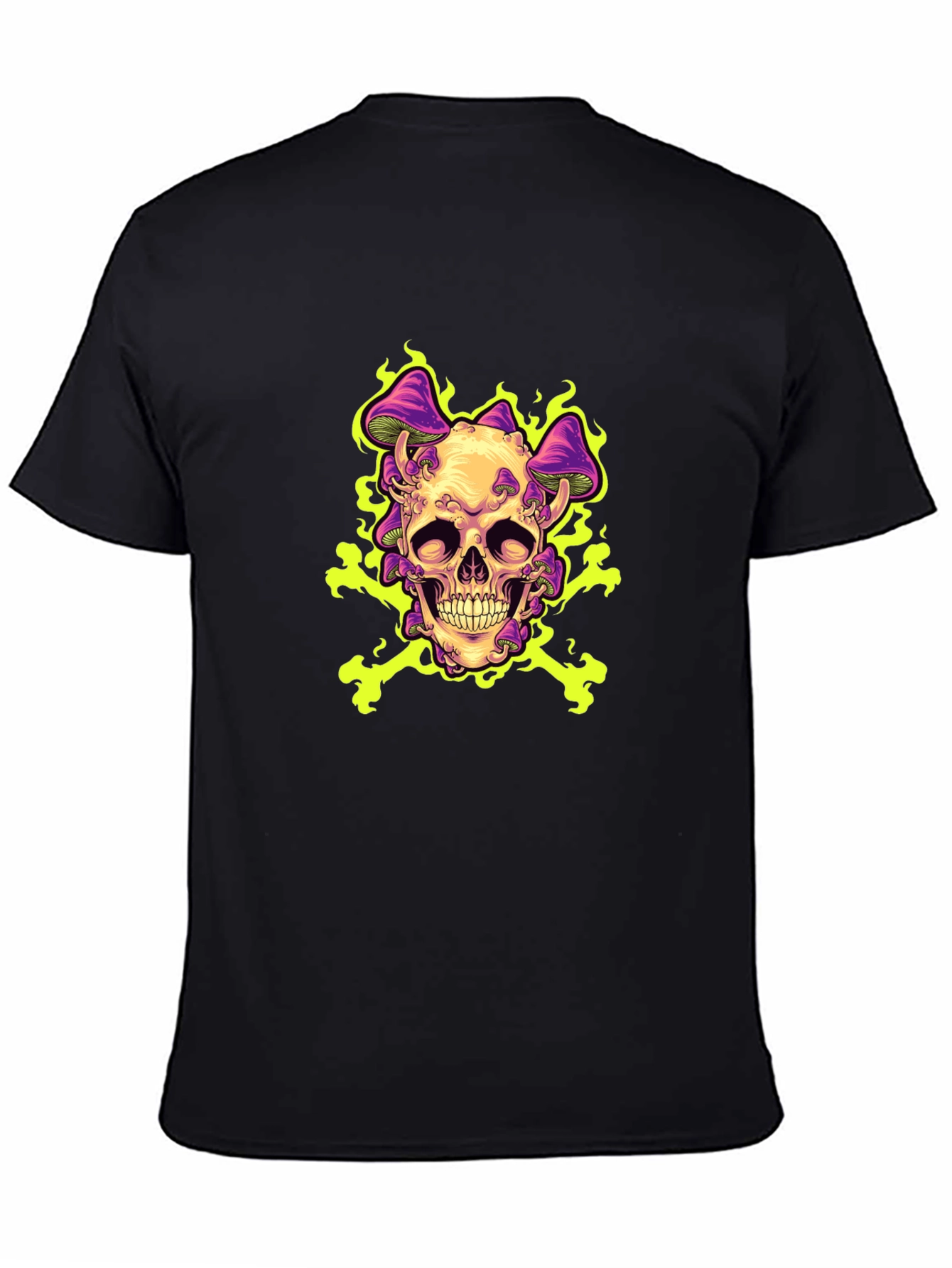 Skull Mushroom T-Shirt - Edgy Graphic Tee