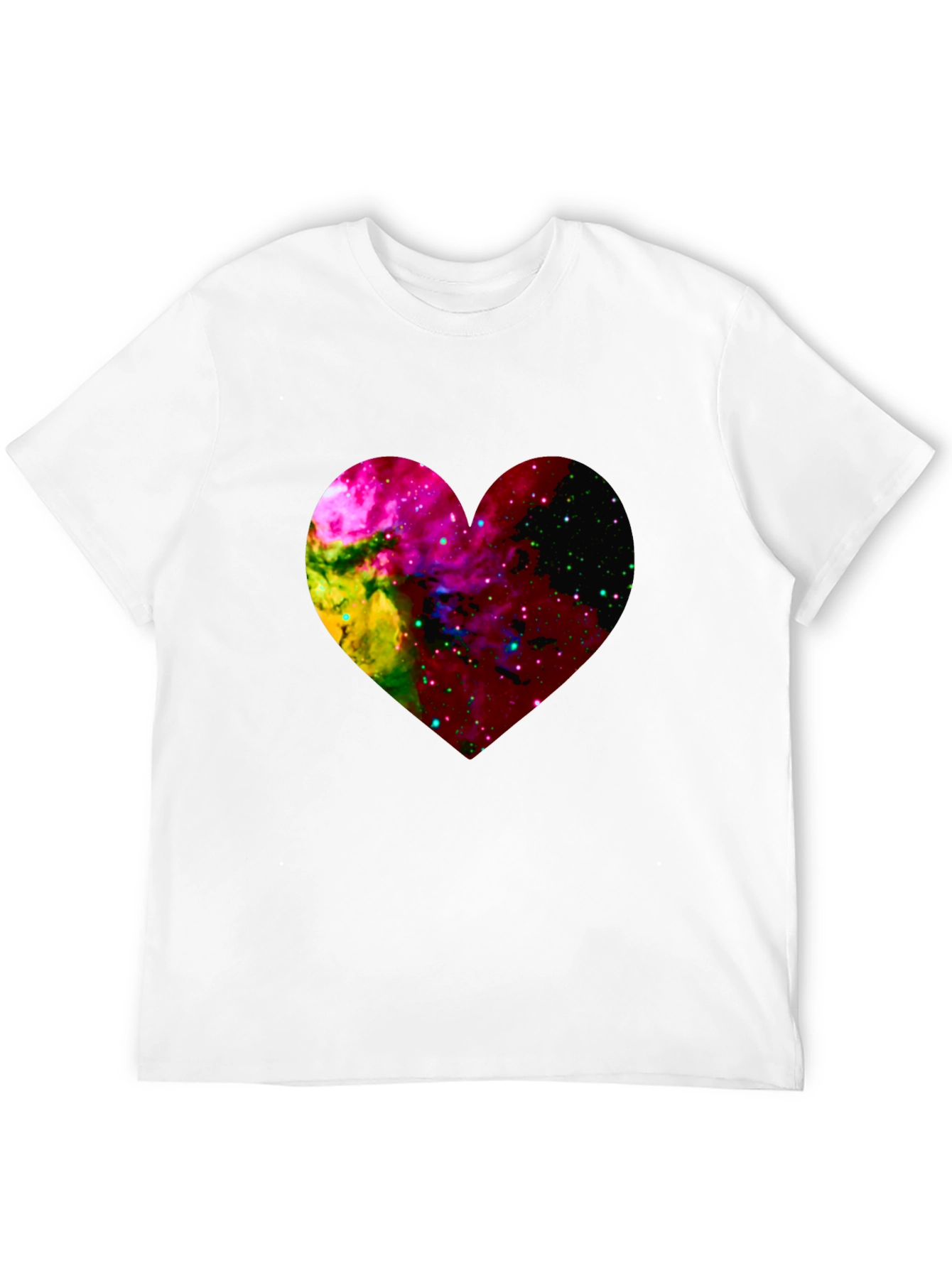 Galaxy Heart Graphic Black T-Shirt