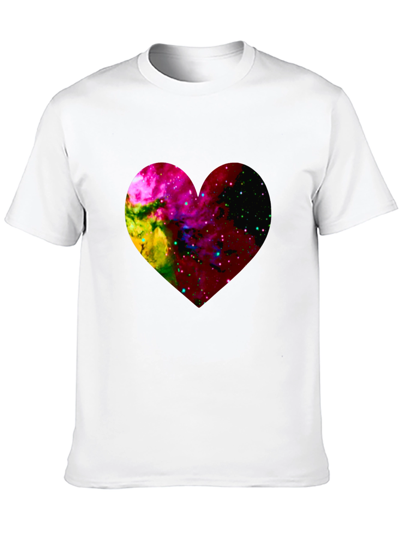 Galaxy Heart Graphic Black T-Shirt
