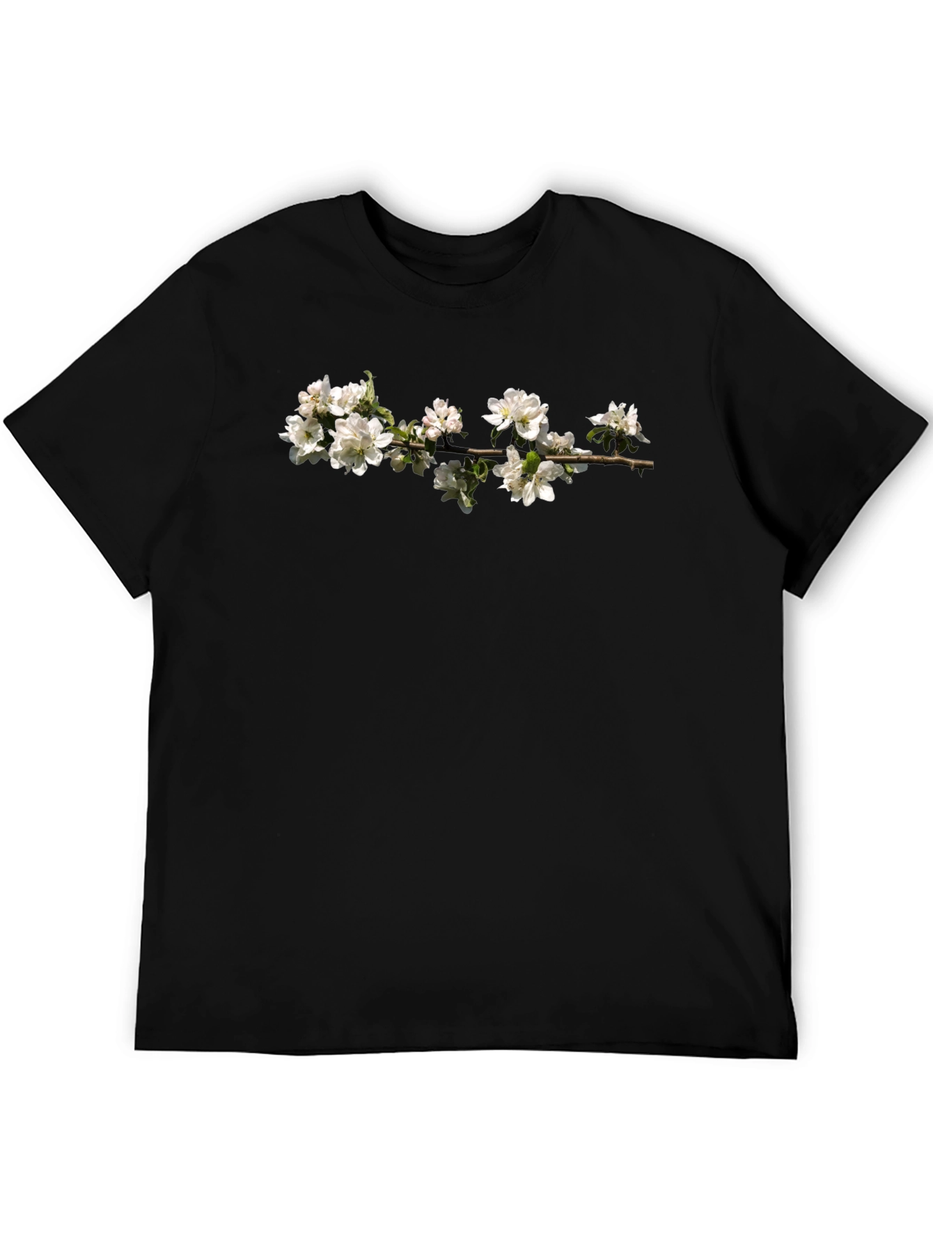 Blossom Branch Graphic Black T-Shirt