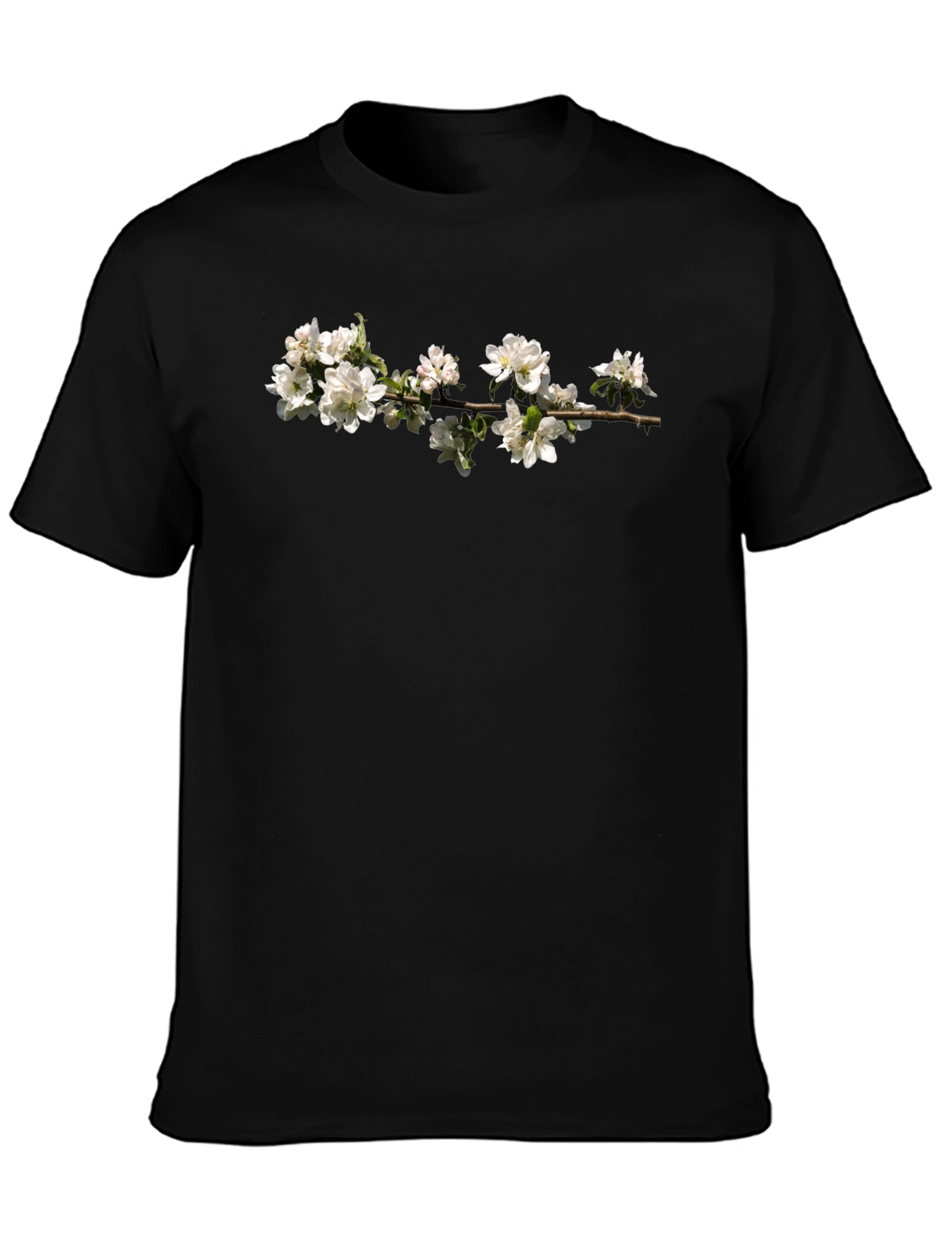 Blossom Branch Graphic Black T-Shirt