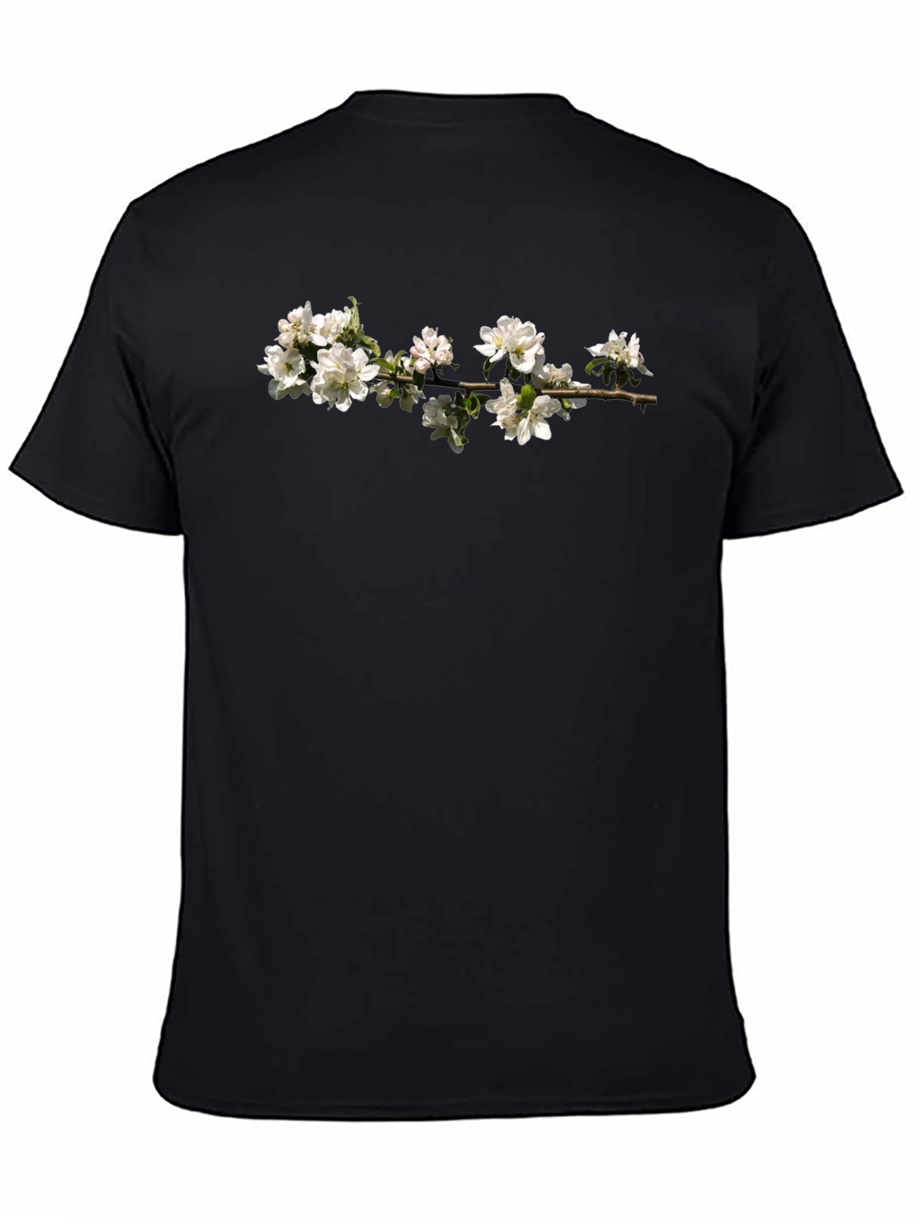 Blossom Branch Graphic Black T-Shirt
