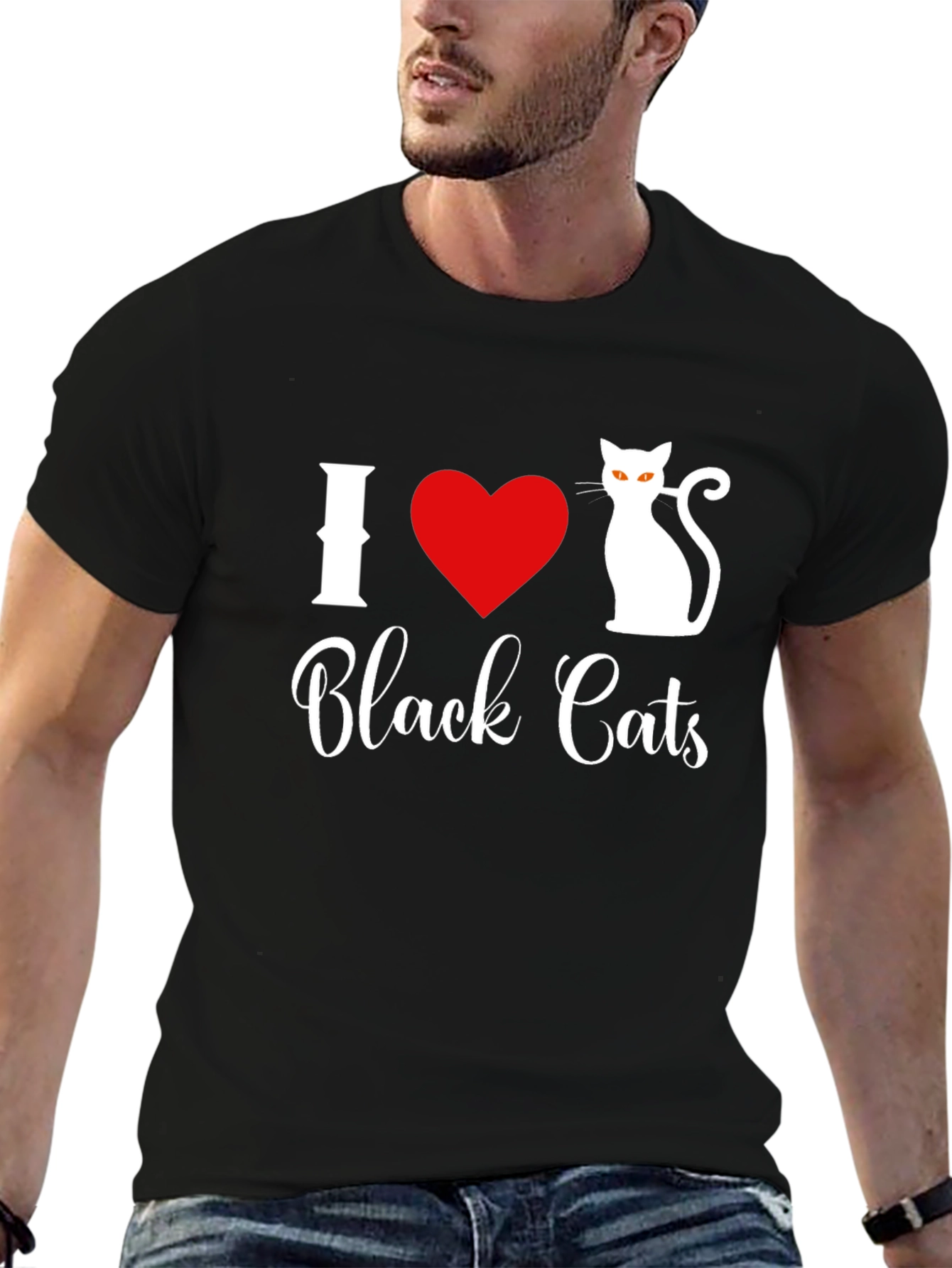 I Love Black Cats T-Shirt