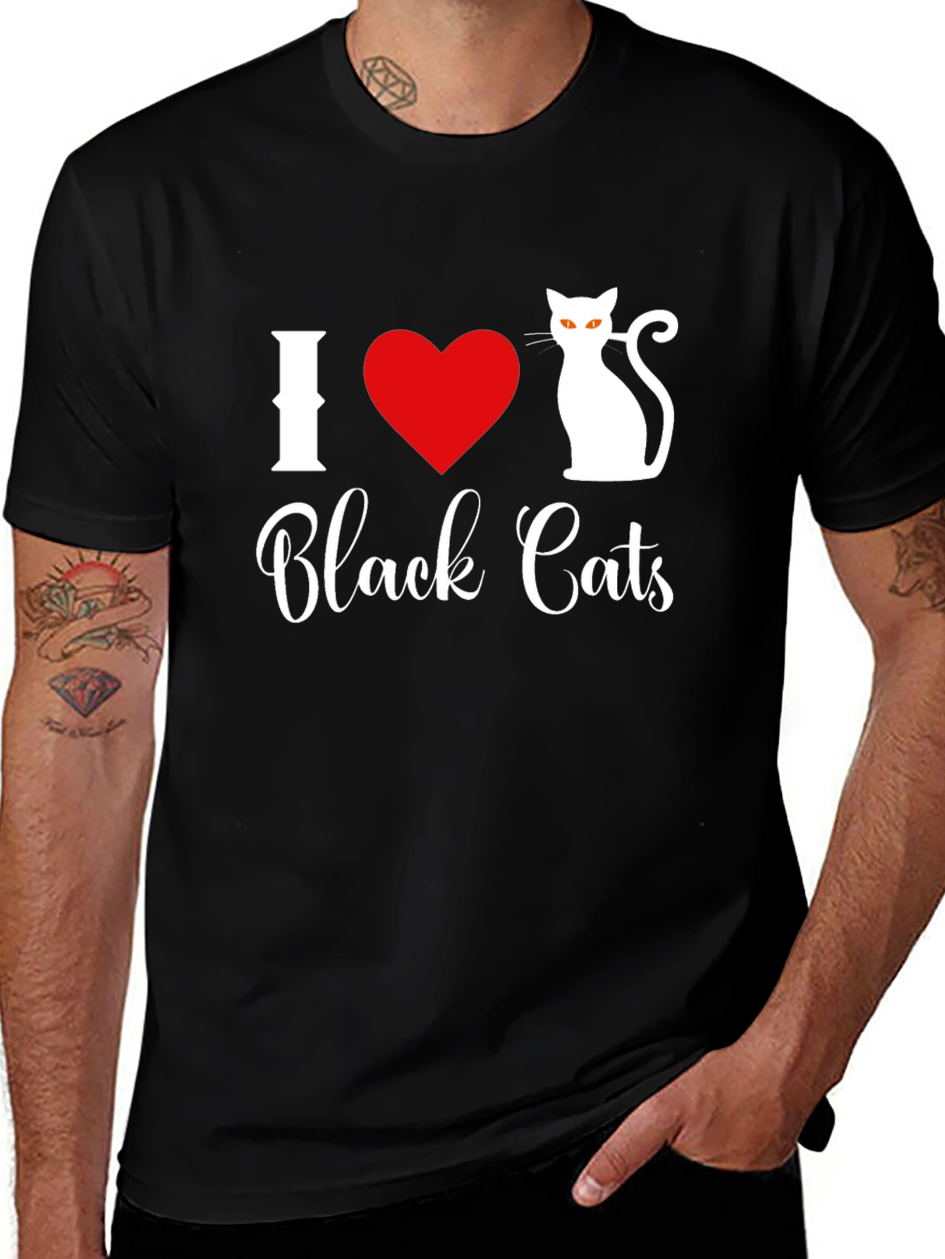 I Love Black Cats T-Shirt
