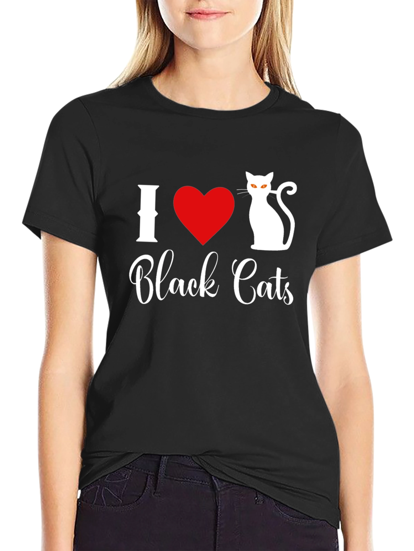 I Love Black Cats T-Shirt