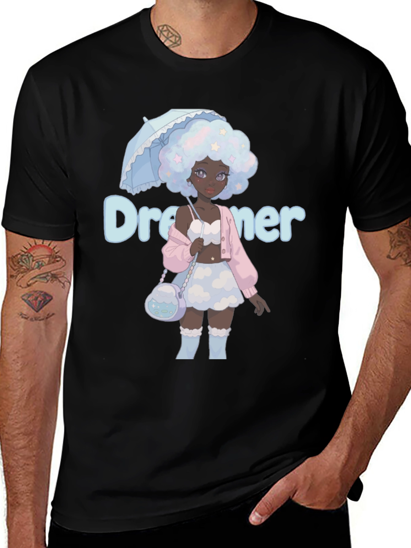 Dreamer Anime Girl Graphic T-Shirt