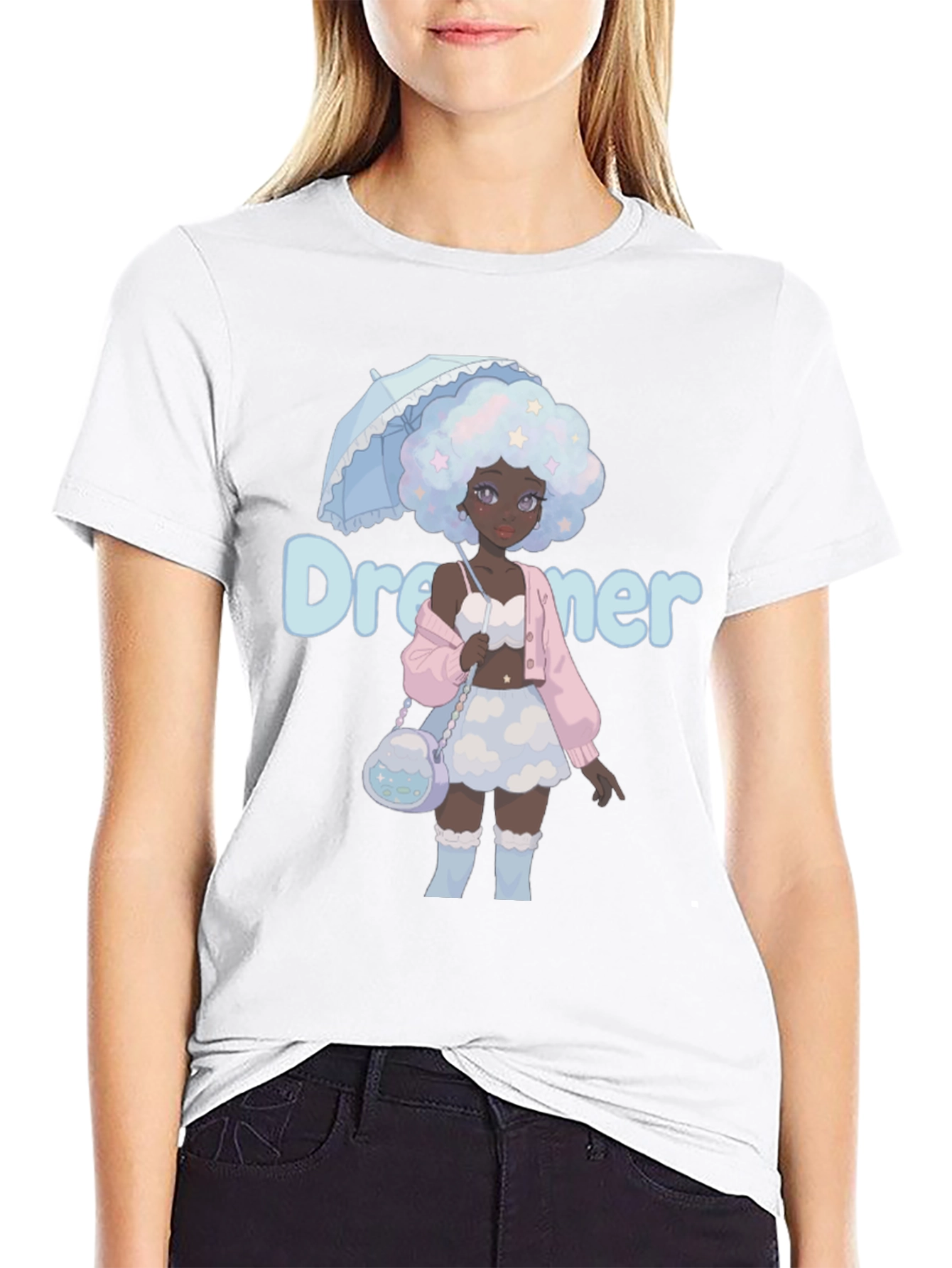 Dreamer Anime Girl Graphic T-Shirt