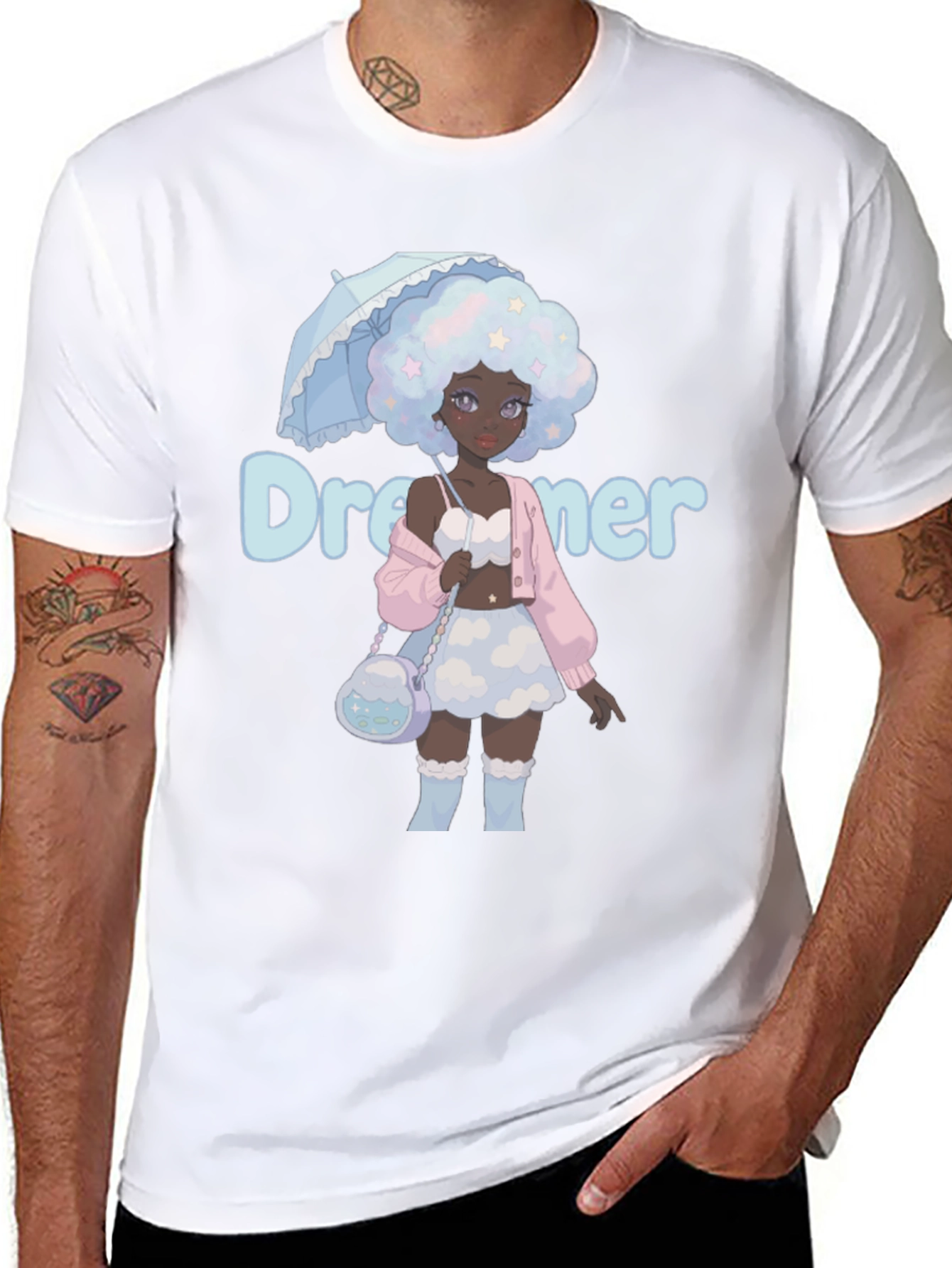 Dreamer Anime Girl Graphic T-Shirt