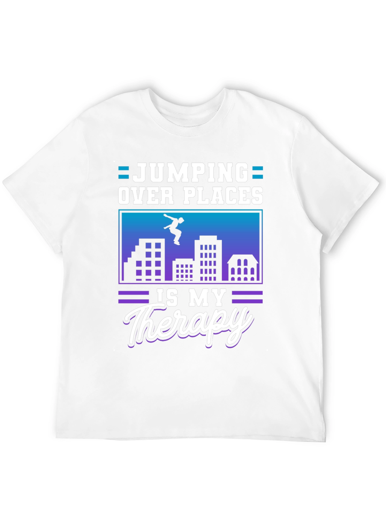 Jumping Over Places Therapy Black T-Shirt