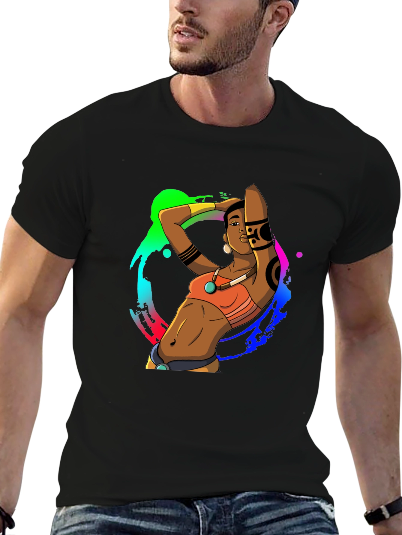 Vibrant Afro-Inspired Graphic Tee - Stylish & Unique