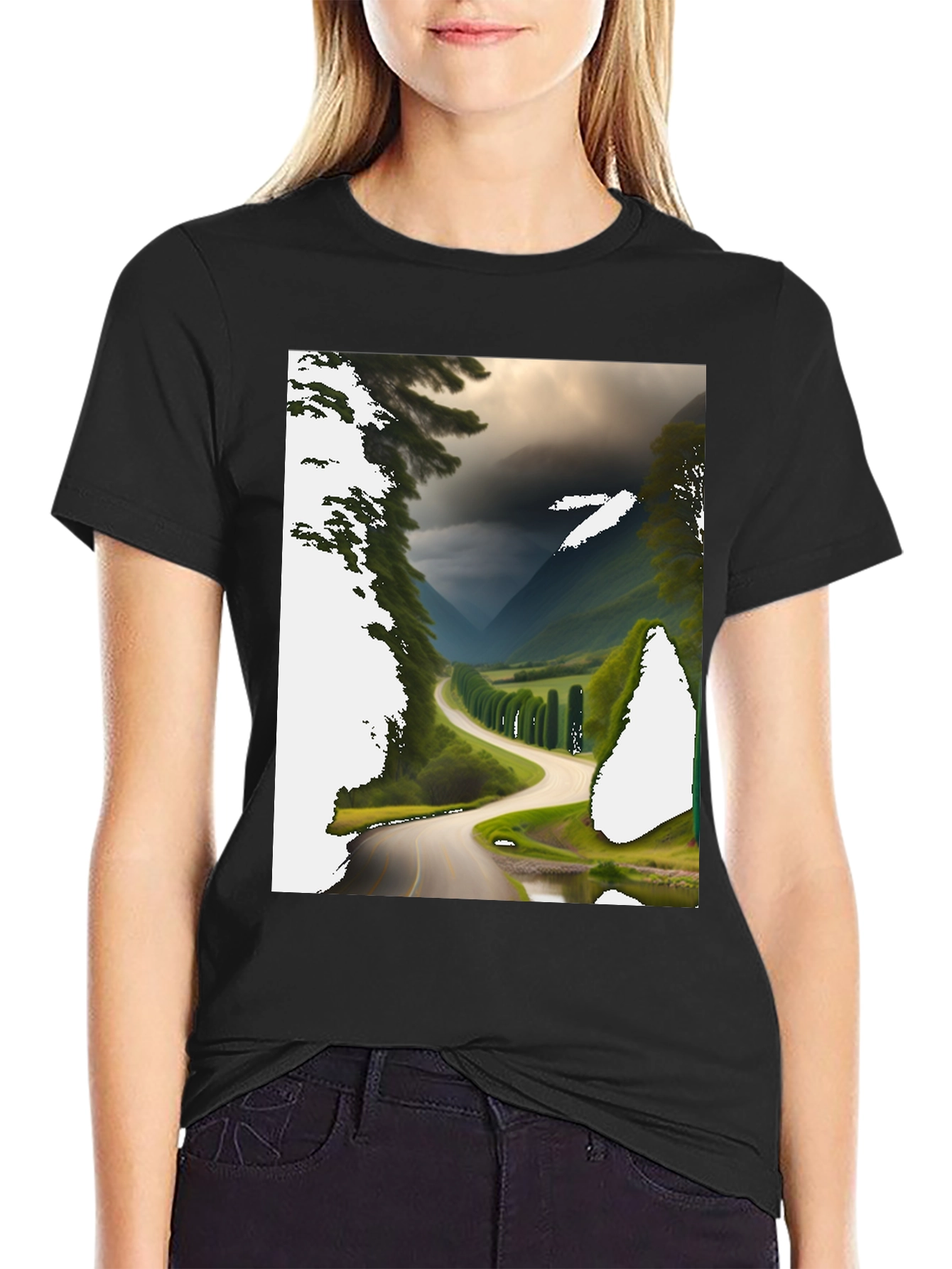 Scenic Route Graphic Tee - Black