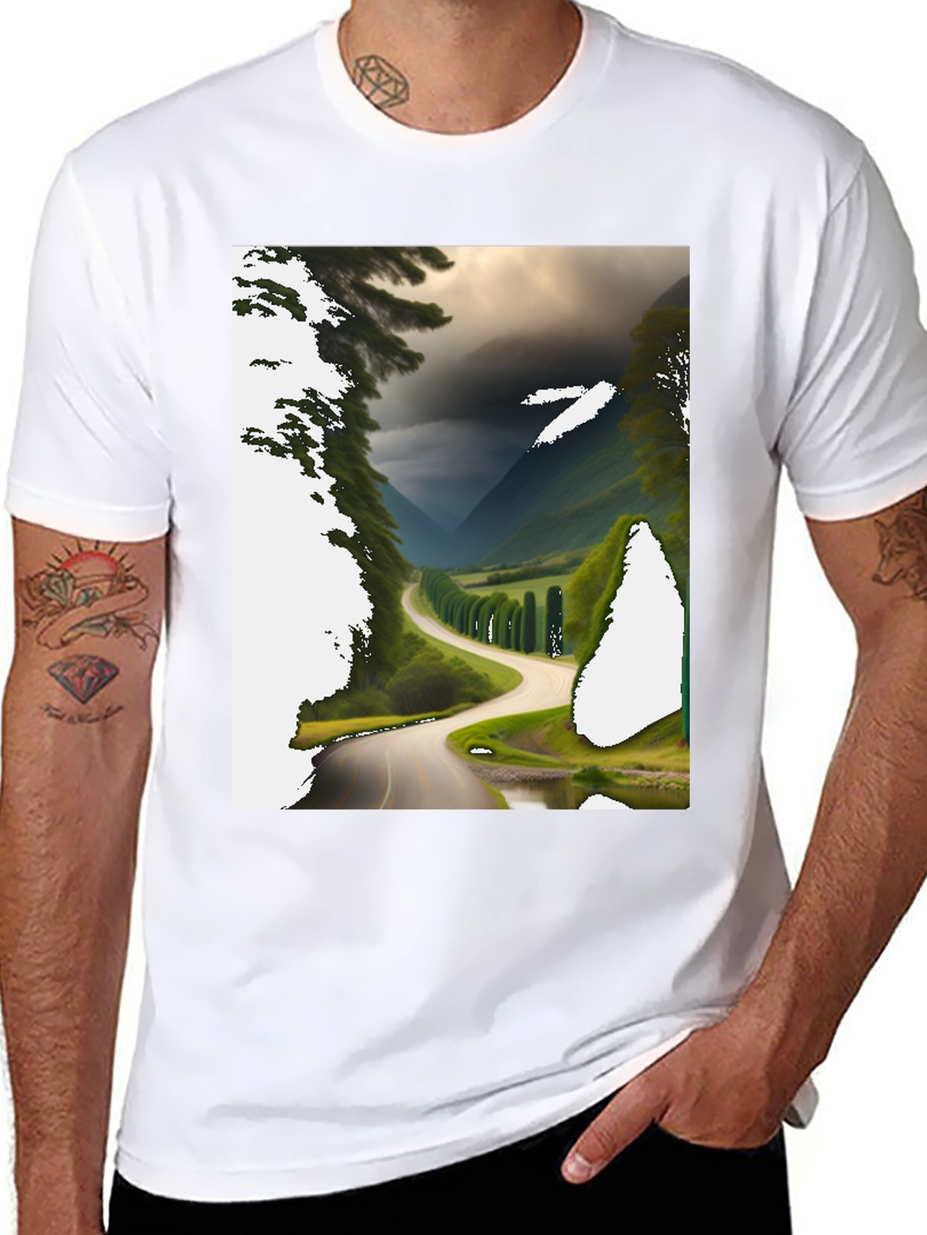 Scenic Route Graphic Tee - Black