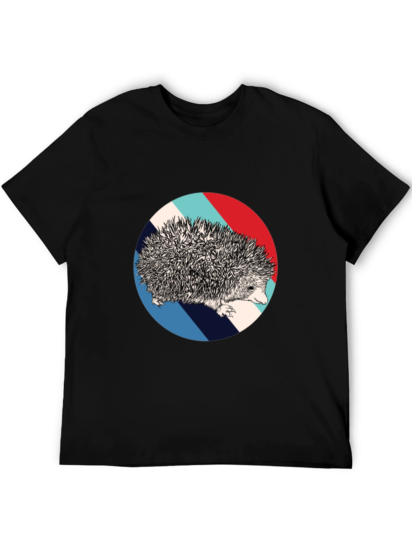 Hedgehog Circle Graphic Tee - Unique Design