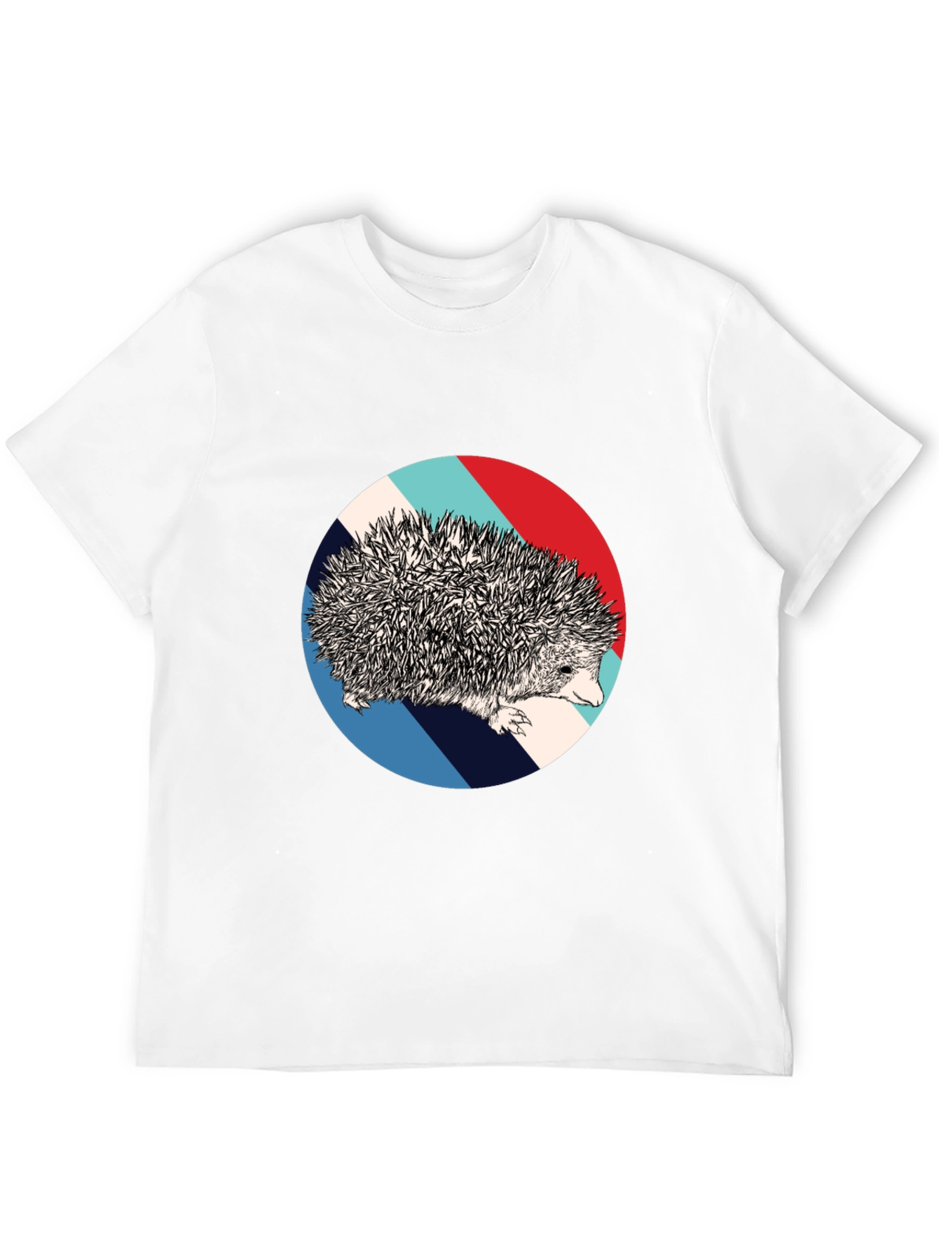 Hedgehog Circle Graphic Tee - Unique Design