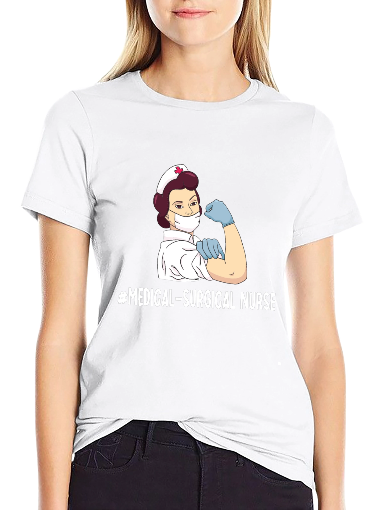 Medical Surgical Nurse T-Shirt - Strong Female Nurse