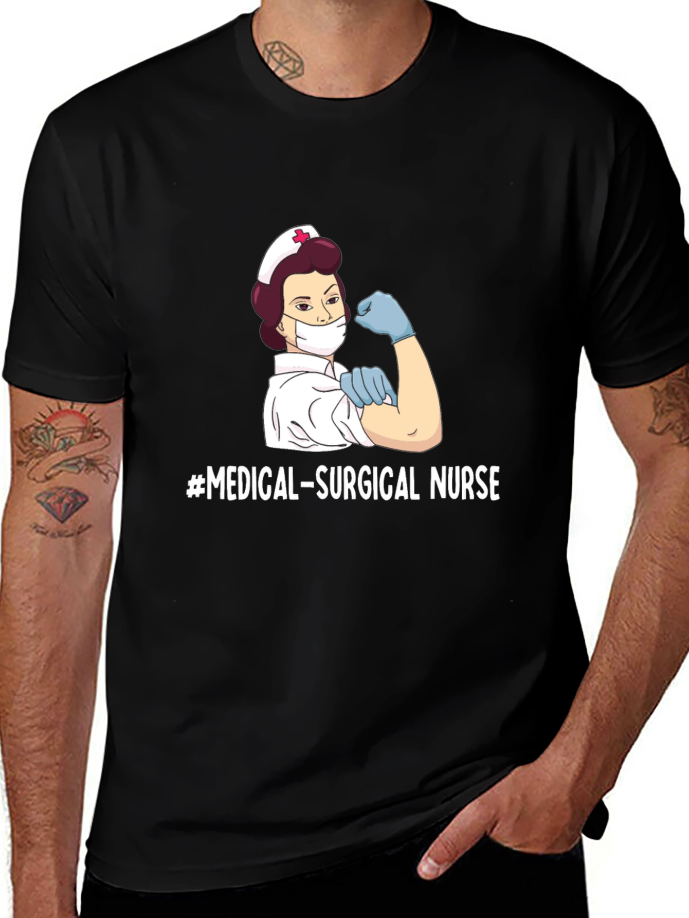 Medical Surgical Nurse T-Shirt - Strong Female Nurse