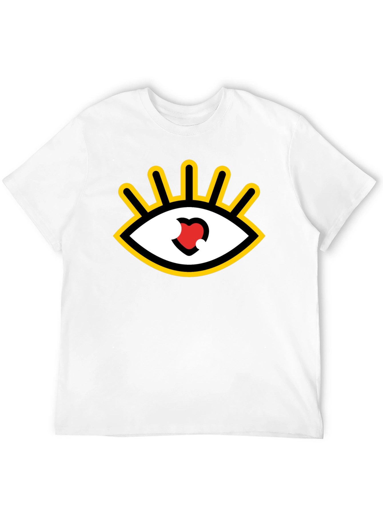 Eye Heart Graphic Tee - Black Casual Shirt