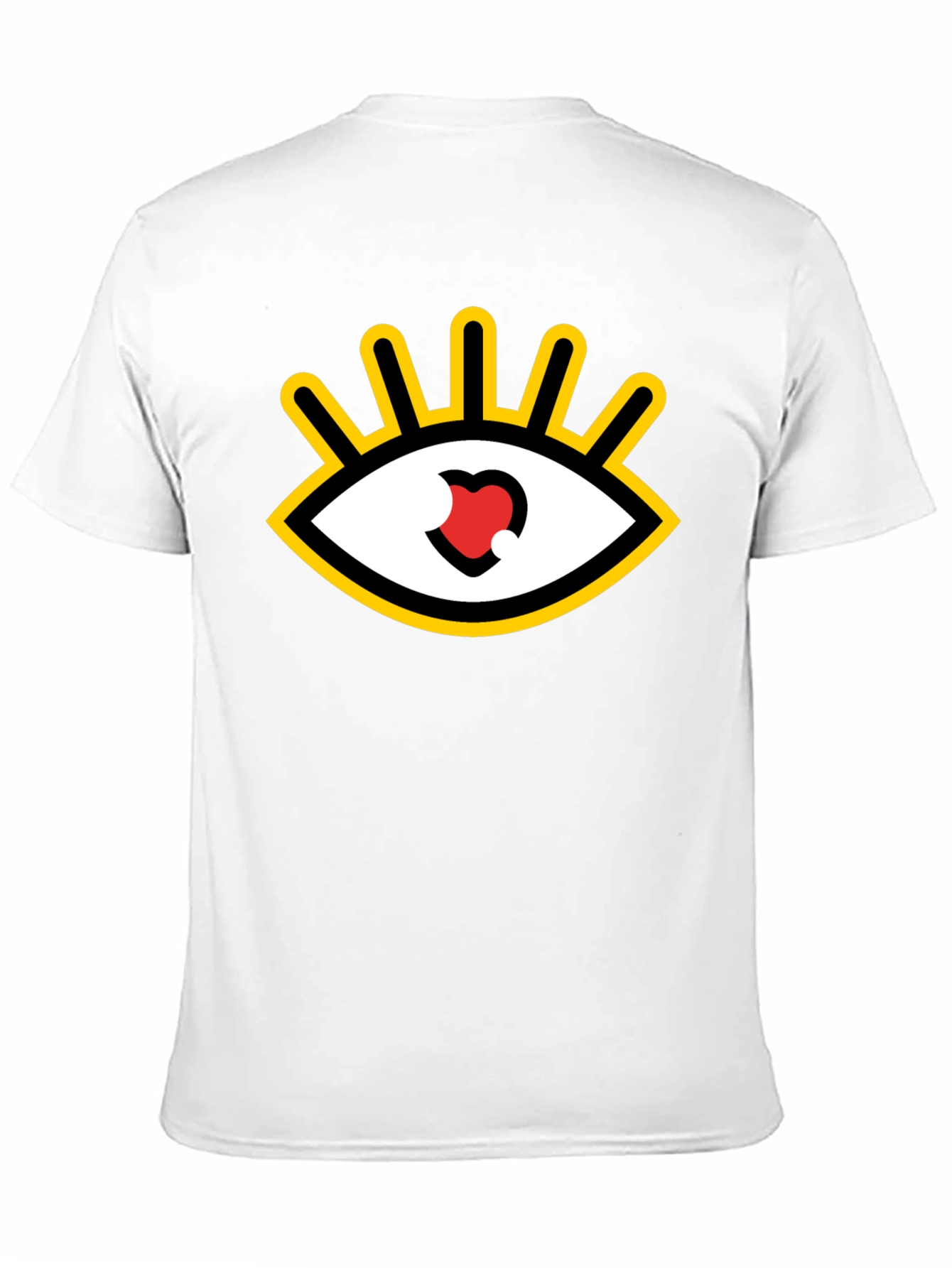 Eye Heart Graphic Tee - Black Casual Shirt