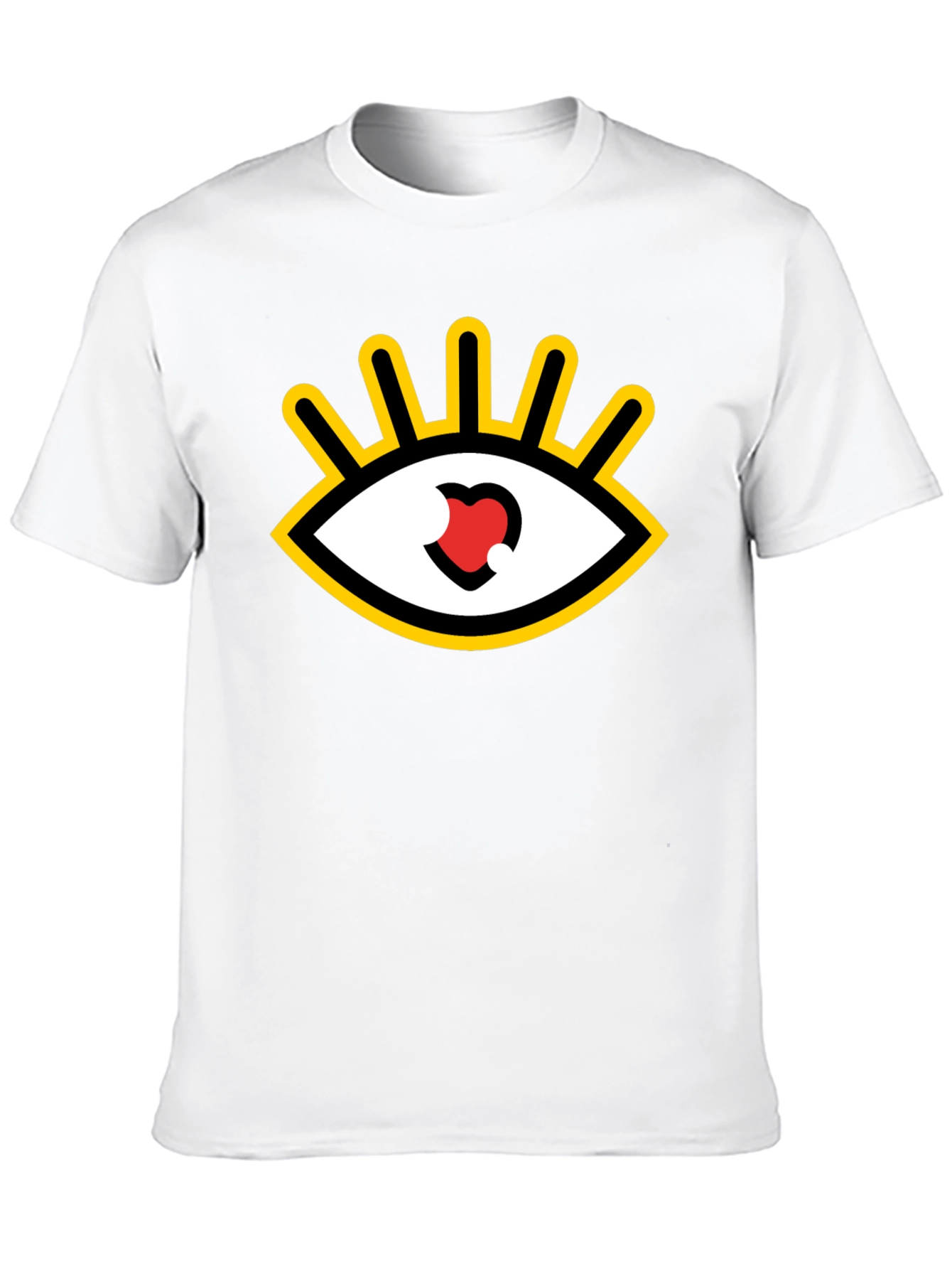 Eye Heart Graphic Tee - Black Casual Shirt