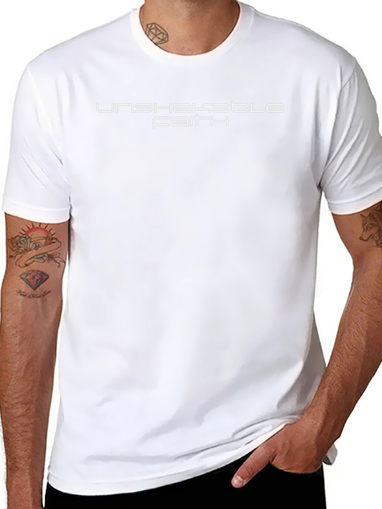 Unshakable Faith Black T-Shirt - Modern Graphic Tee