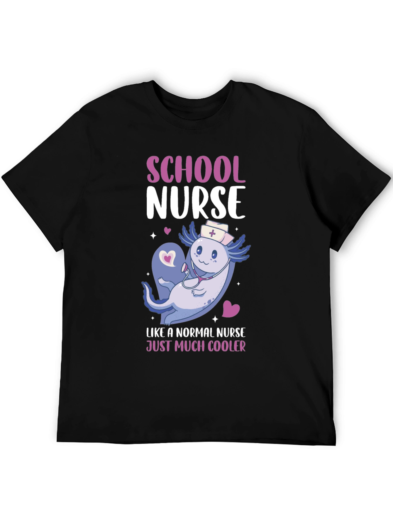 School Nurse Axolotl T-Shirt - Cool Nurse Tee