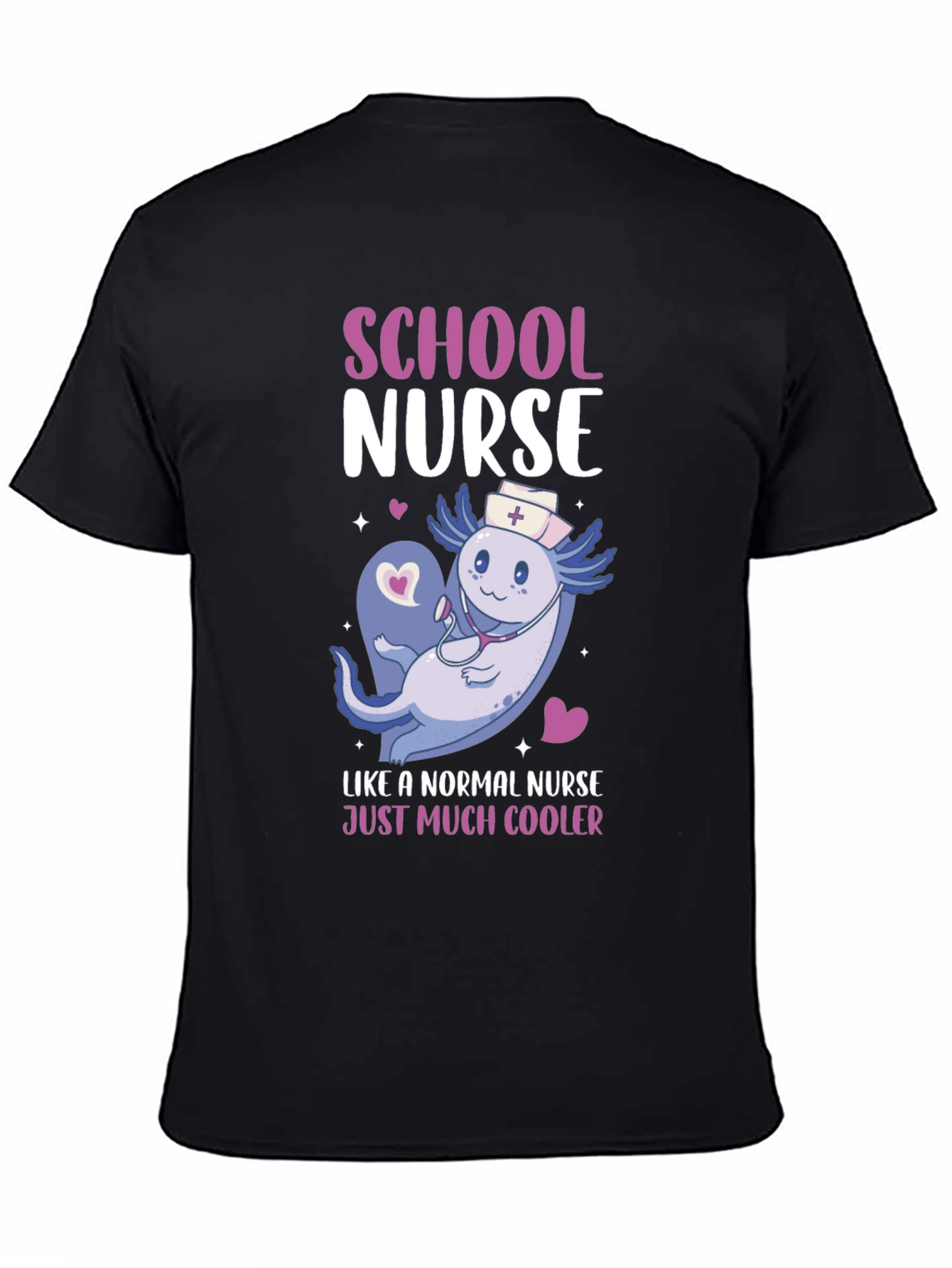School Nurse Axolotl T-Shirt - Cool Nurse Tee