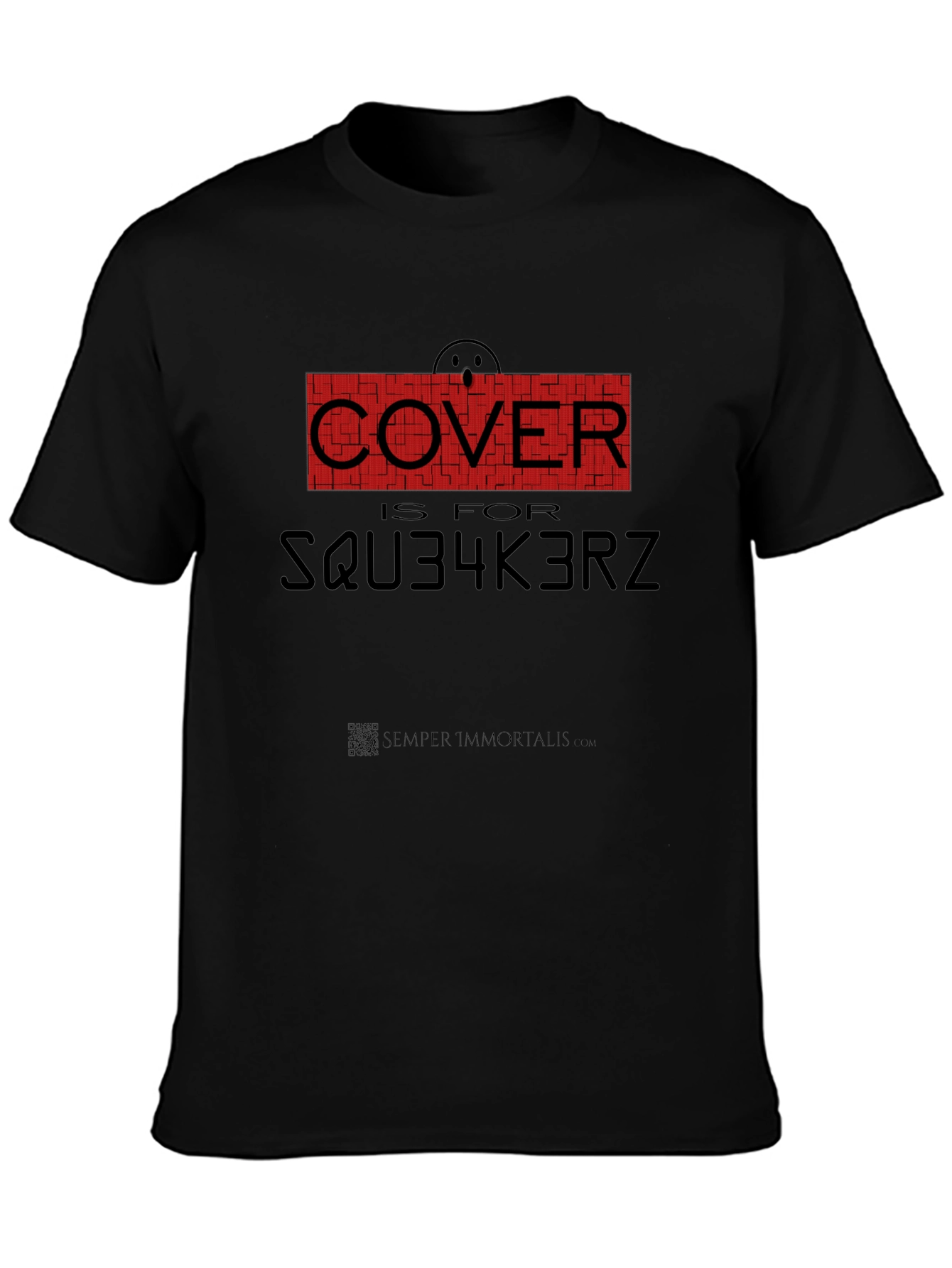 Humorous Cover is for SQU34K3RZ Black T-Shirt