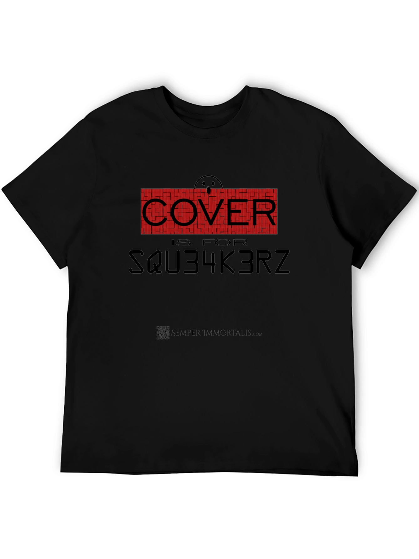 Humorous Cover is for SQU34K3RZ Black T-Shirt