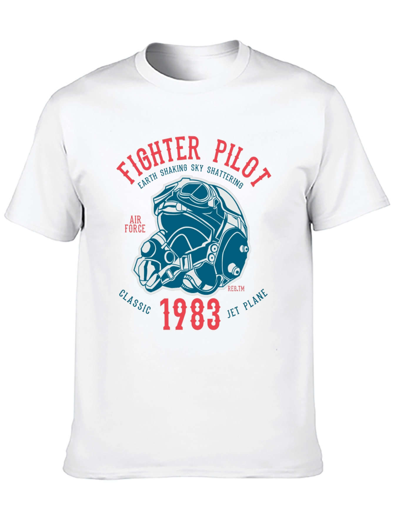 Fighter Pilot Classic 1983 Graphic Tee - Black