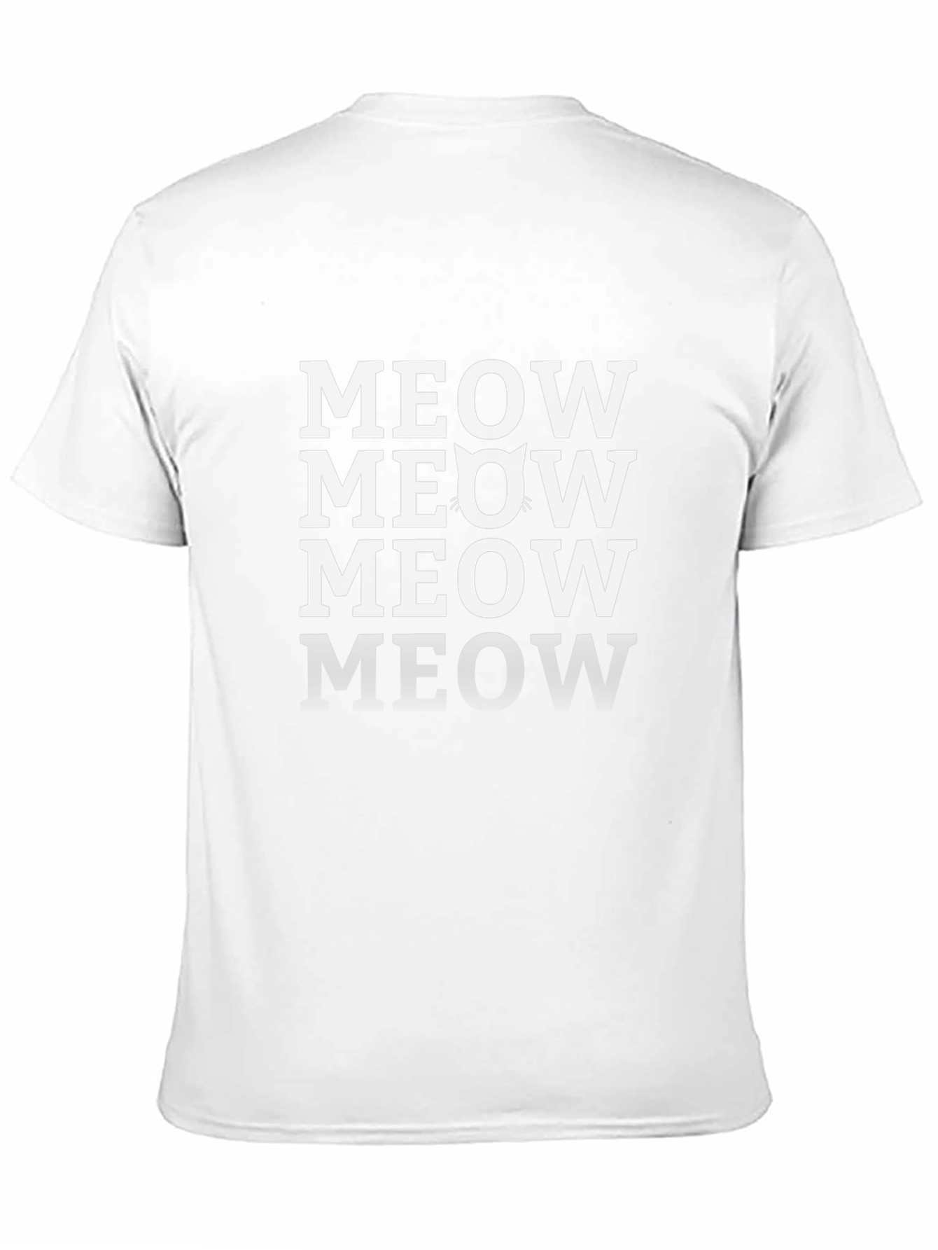 Meow Cat Graphic Tee - Black Casual T-Shirt