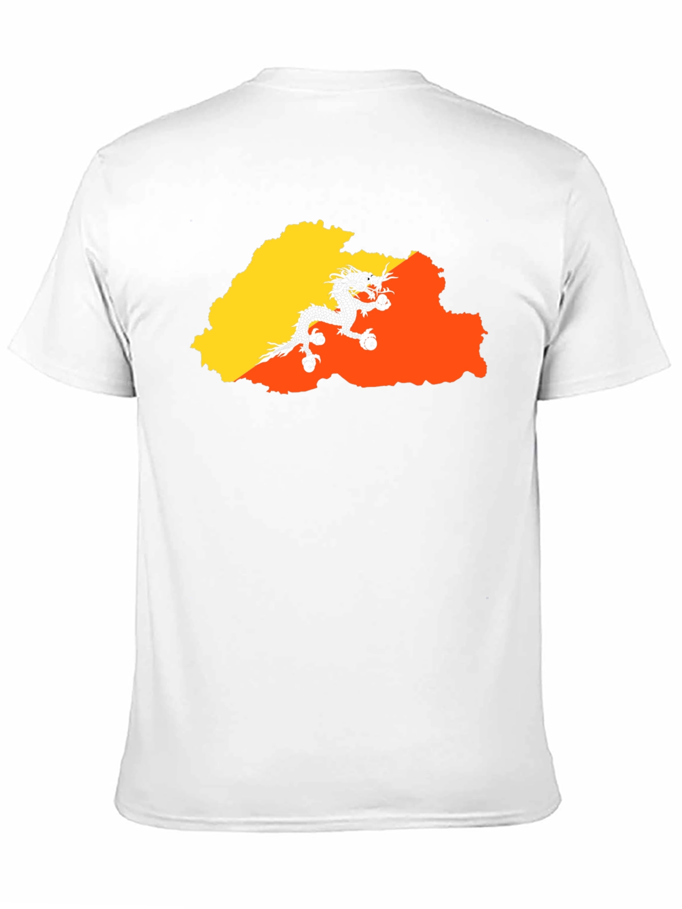 Bhutan Flag Dragon T-Shirt - Mens Black Tee