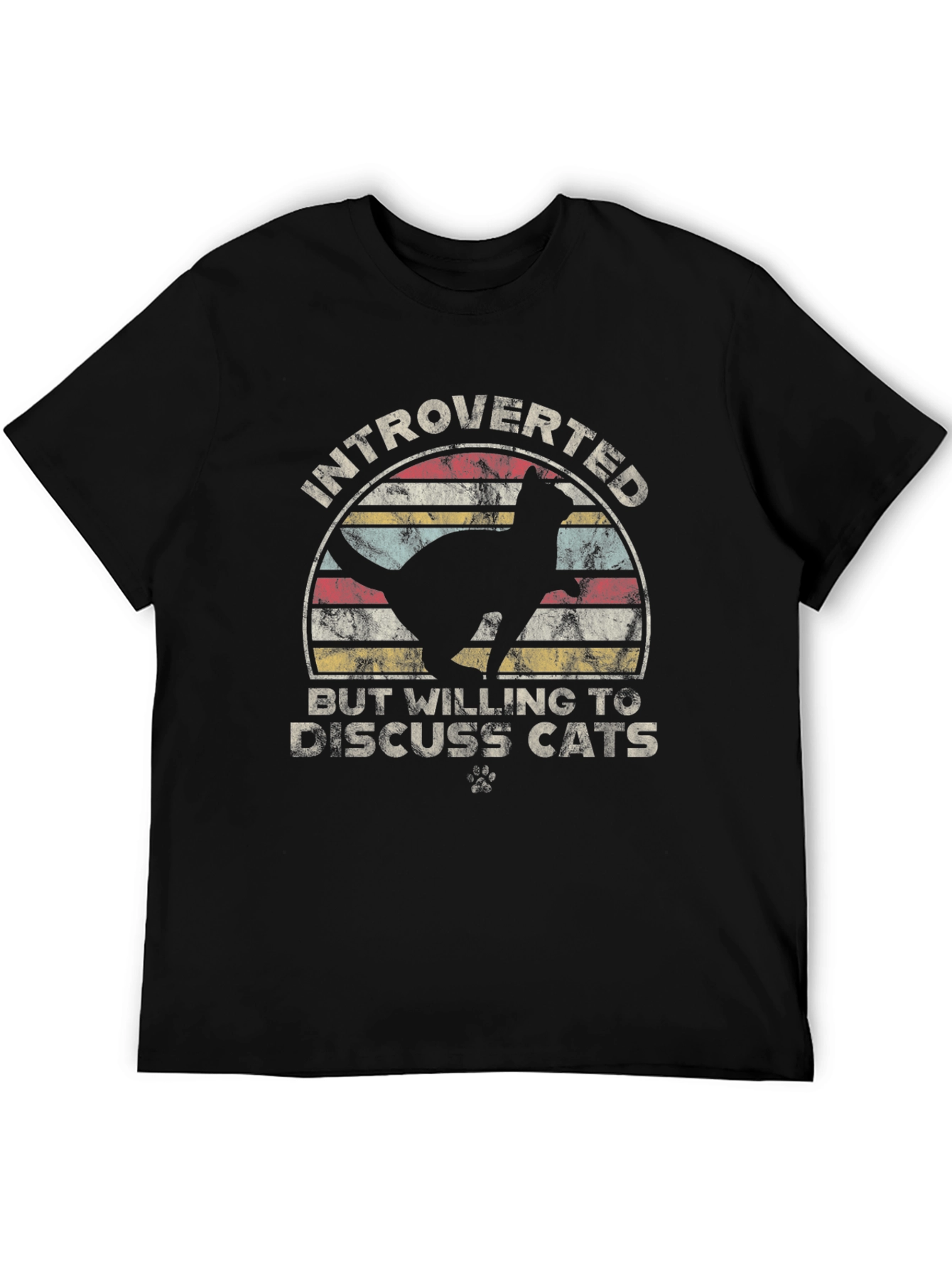 Introverted Cat Lover Tee - Black