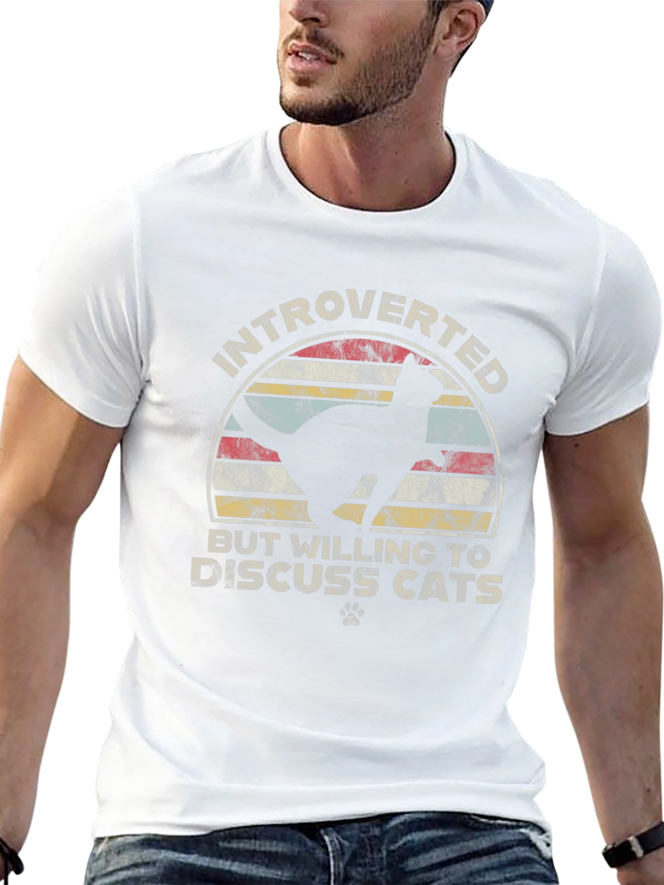Introverted Cat Lover Tee - Black