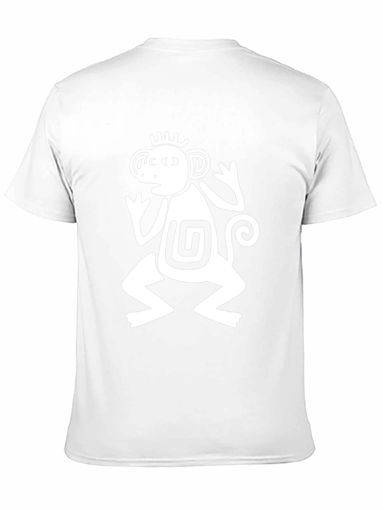 Aztec Monkey Graphic T-Shirt - Black Crew Neck Tee